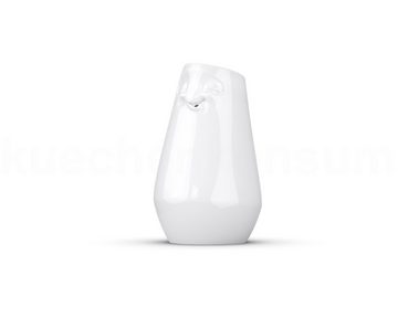 FIFTYEIGHT PRODUCTS Tischvase TV Tasse Vase 91 Entspannt lang weiß (1 St), runde Blumenvase aus Porzellan, weiß