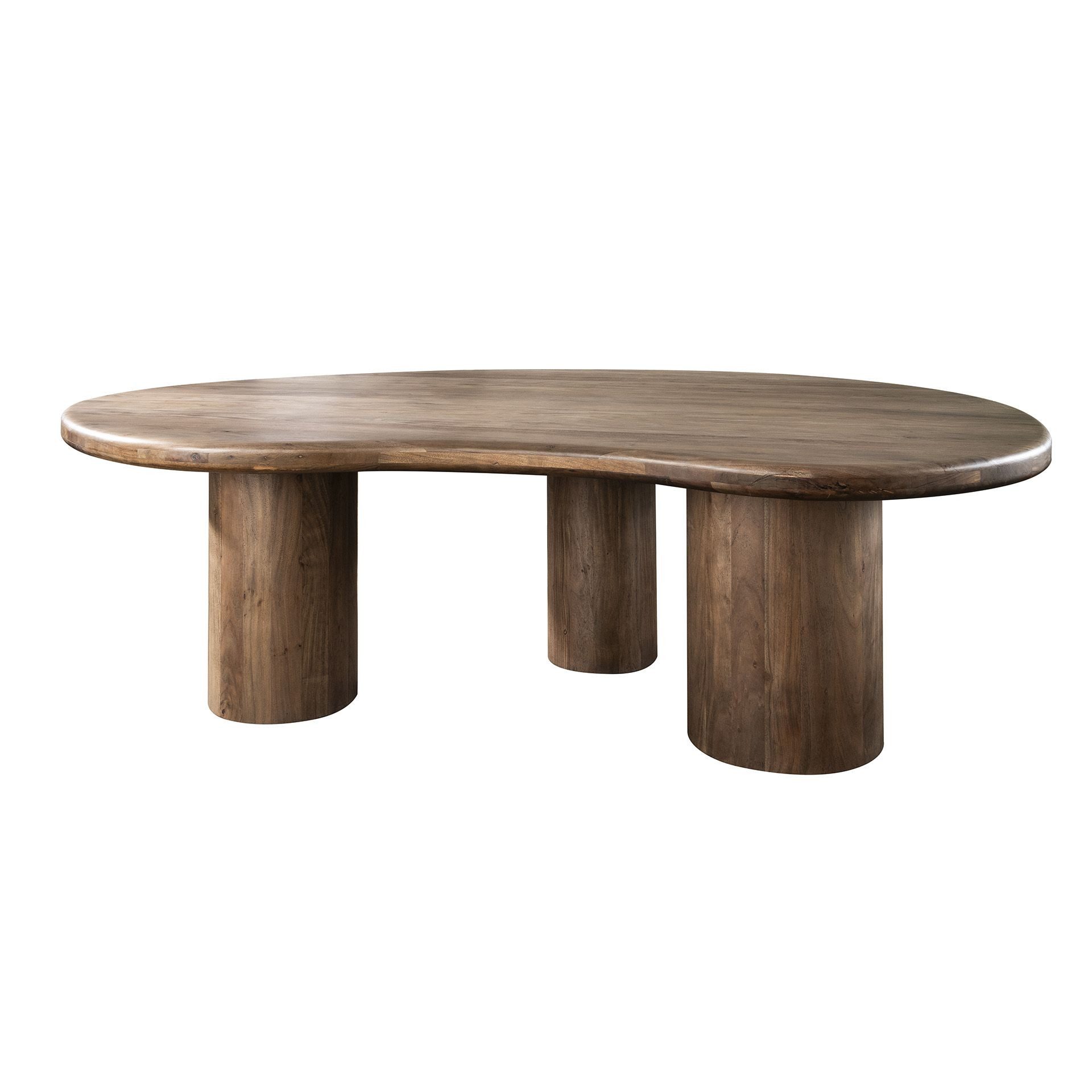 Vintagehaus Esstisch Retro Konferenztisch Massivholz Sculpture Akazie Nierenform 240 cm