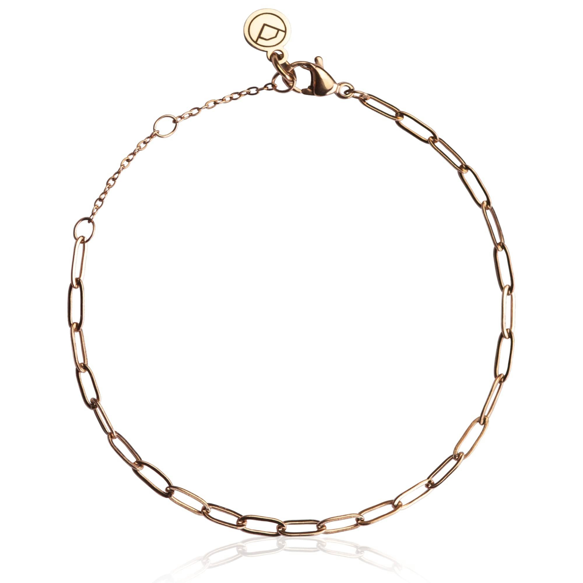 ALEXASCHA Gliederarmband Filigranes Armkettchen Edelstahl • vergoldete Armkette • verstellbar