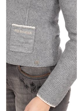 Spieth & Wensky Strickfleecejacke Strickjacke AILEEN hellgrau