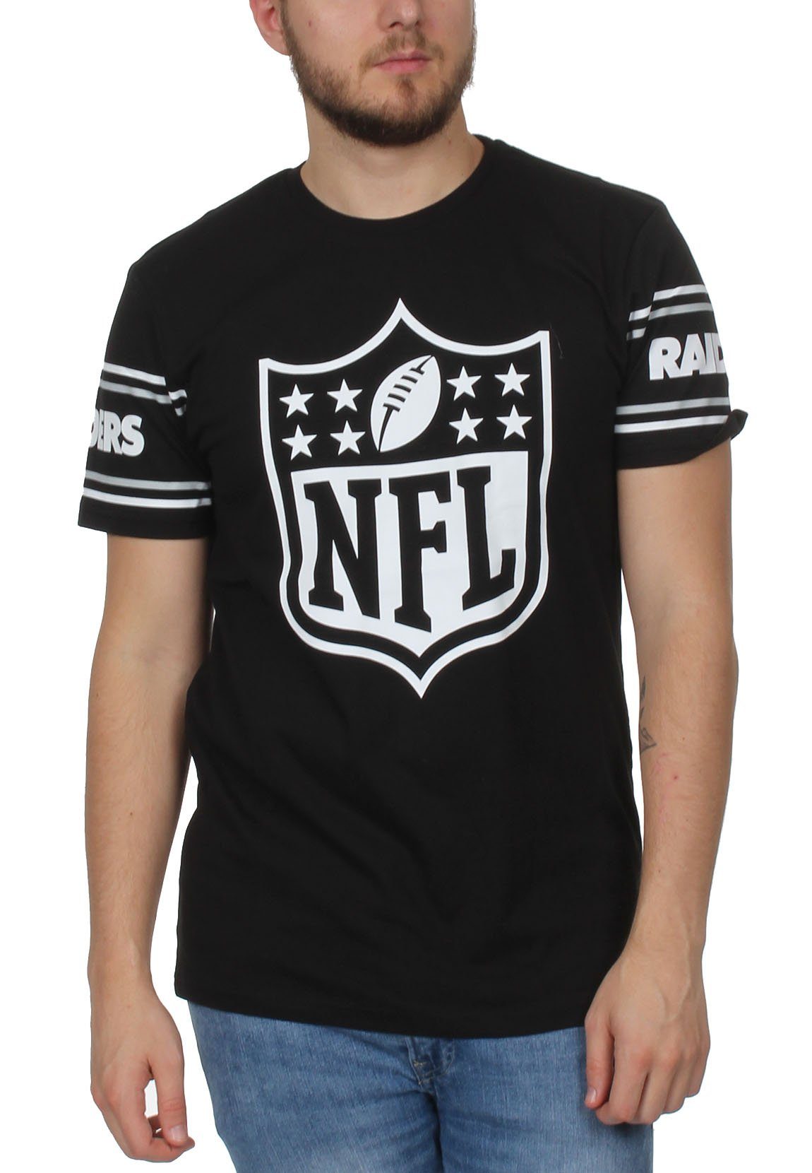T-Shirt Era OAKLAND T-Shirt Era New NFL Schwarz RAIDERS Herren Badge New