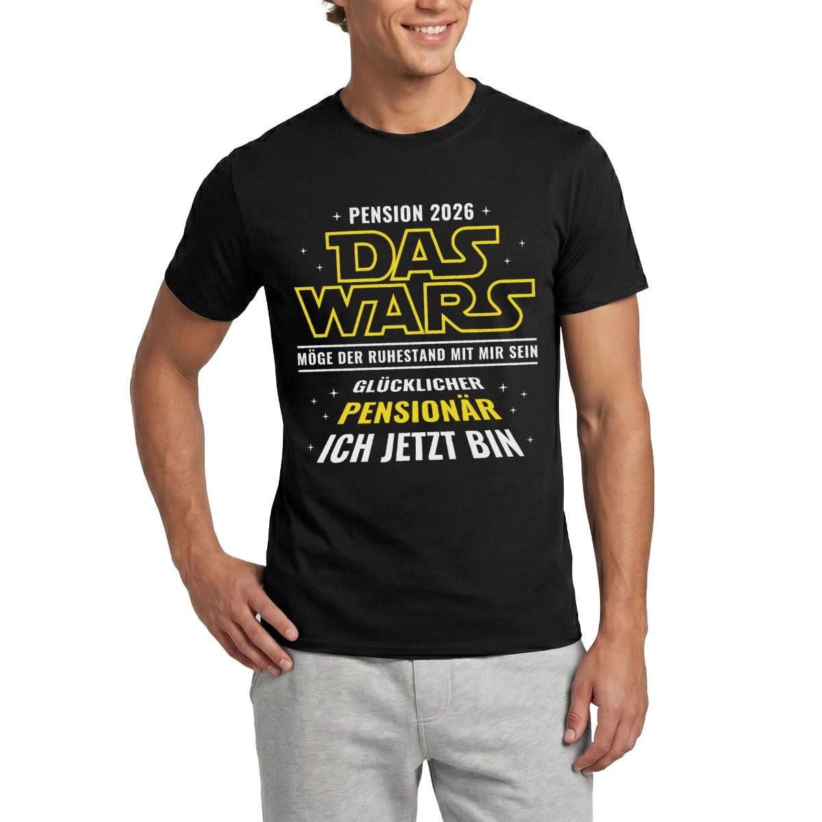 Spreadshirt T-Shirt Pension 2026 Das Wars, Glücklicher Pensionär Männer T-Shirt (1-tlg)