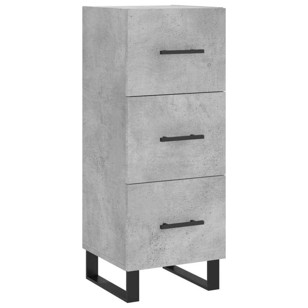 vidaXL Sideboard Sideboard Betongrau 34,5x34x90 cm Holzwerkstoff (1 St)
