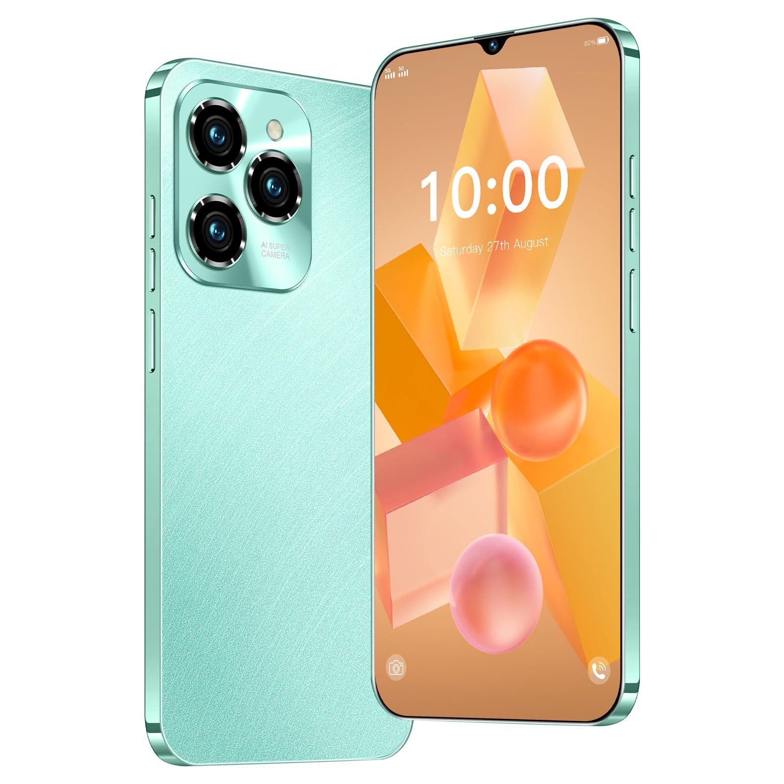 Fine Life Pro Entsperren Telefon, 6,3-Zoll-Bildschirm, Dual-Kameras, Dual-SIM-Karten Smartphone (2GRAM+16GROM/TF128GB, 4G-fähiges Smartphone, geeignet für Anfänger)