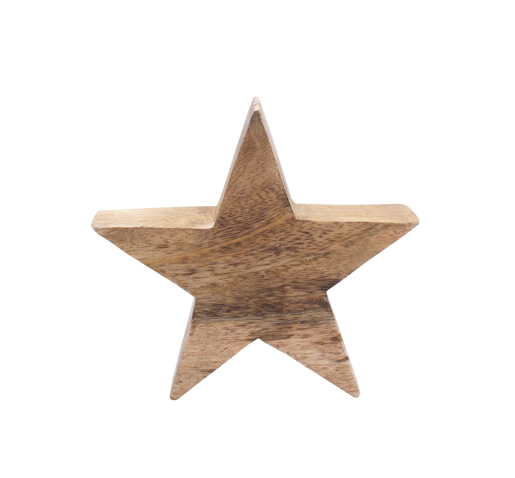 Spetebo Dekostern Mango Holz Stern 2er Set - 20 / 15 cm, Weihnachtstern Tis günstig online kaufen