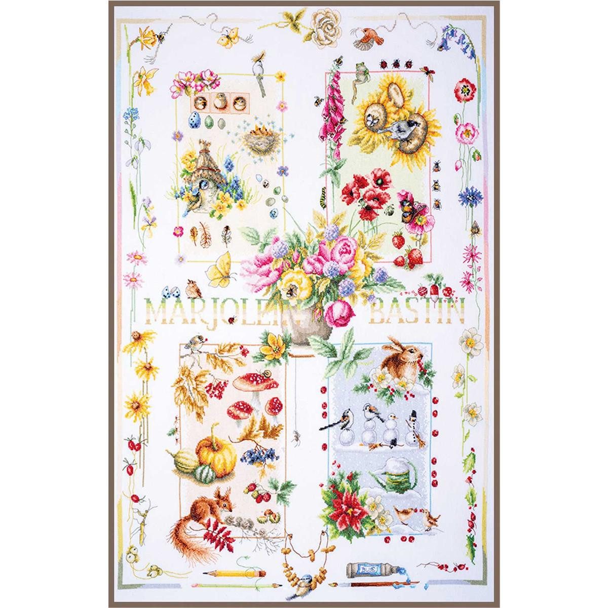 Lanarte Kreativset Lanarte Kreuzstich Set "4 Jahreszeiten Marjolein Bastin Special Editi, (embroidery kit by Marussia)