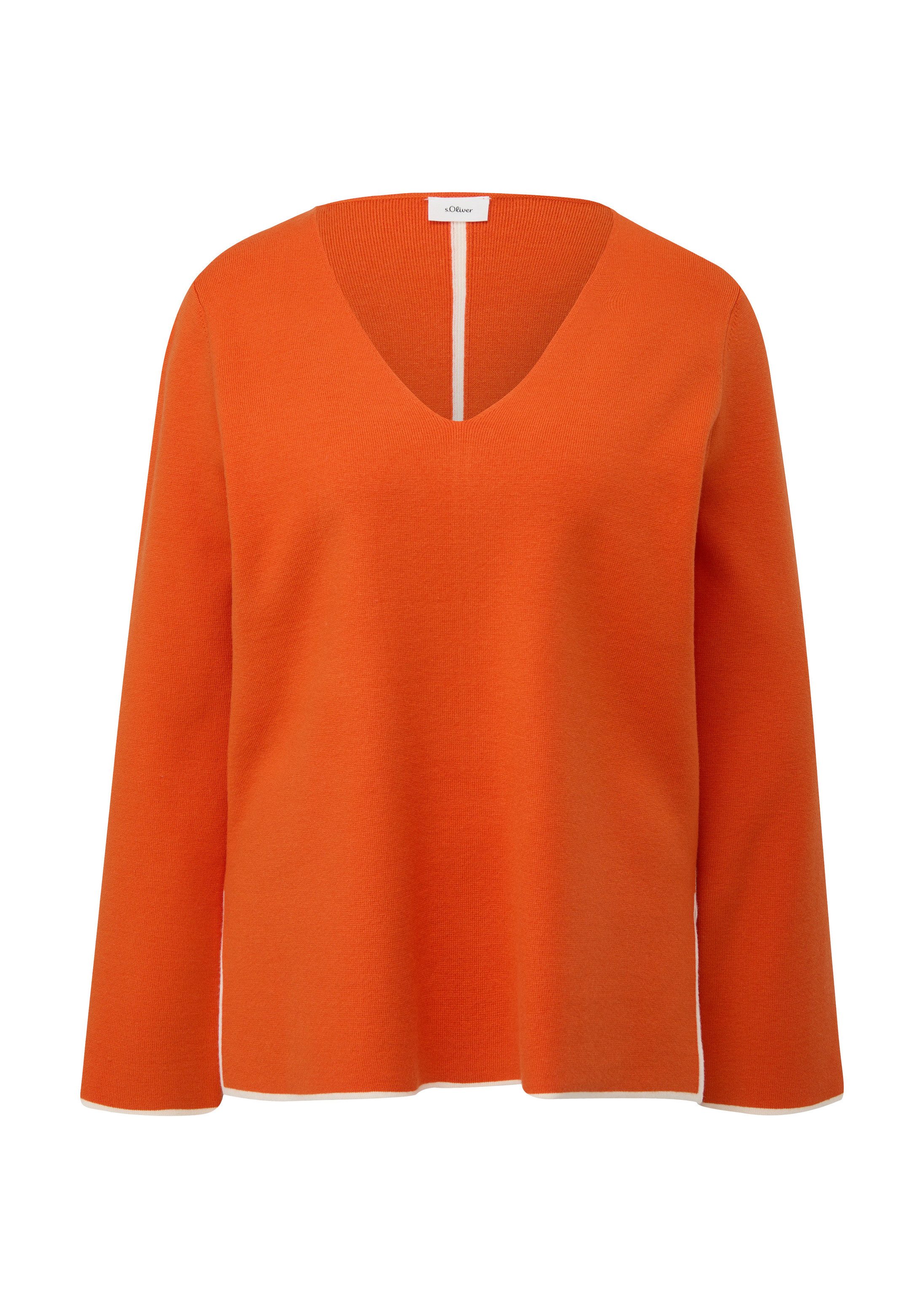 s.Oliver Longpullover Strickpullover Strickpullover aus Viskosemix