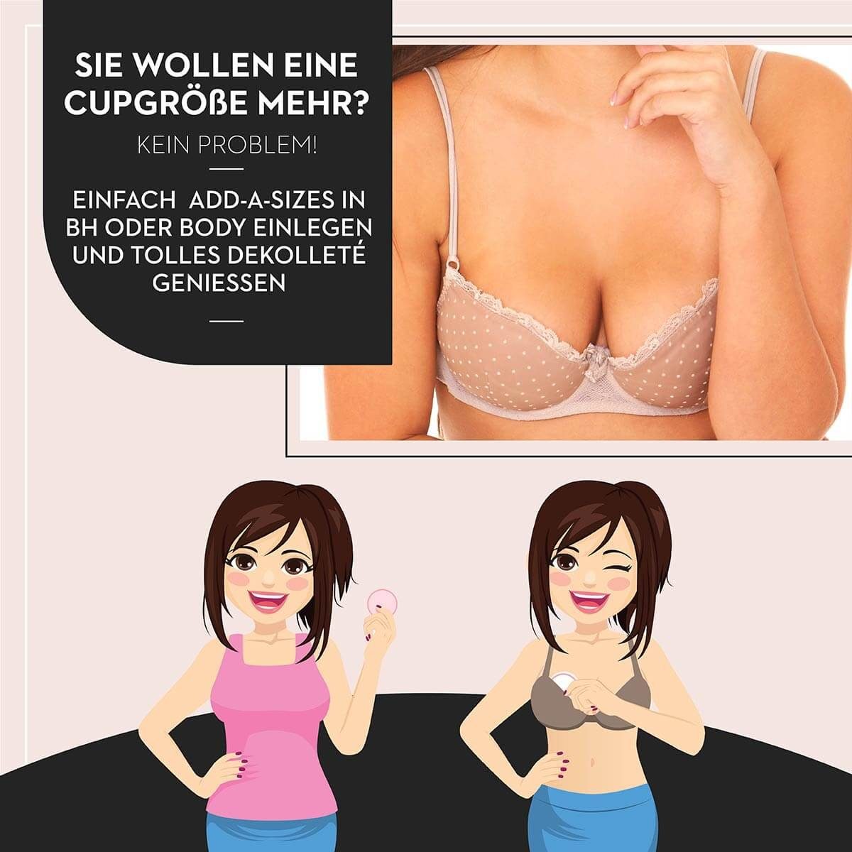 Perfect Transparent Push-up oder Add-a-Size, Silikon Contour Add-a-Size W2G3900010202630, Einlage, Triangel Silikon BH-Einlagen BH Miss