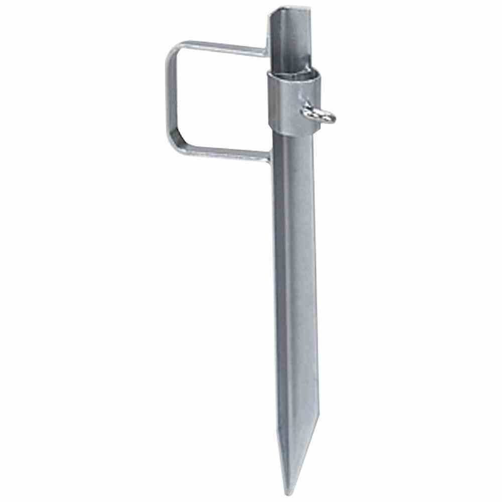 GAUTZSCH Einschlag-Bodenhülse in silber - 42,5x2x12 (BxHxT)