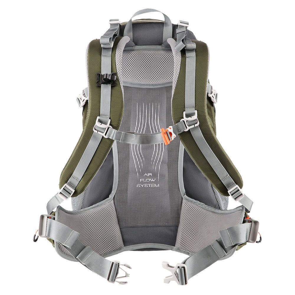 NILS CAMP Trekkingrucksack Wanderrucksack Tourenrucksack Gebirgsrucksack (Spar-Set, 1-tlg., 54 x 32 x 18 cm), 40 l, Stahlgestell, Regenhülle, 6 RV-Taschen – Bild 5 von 5