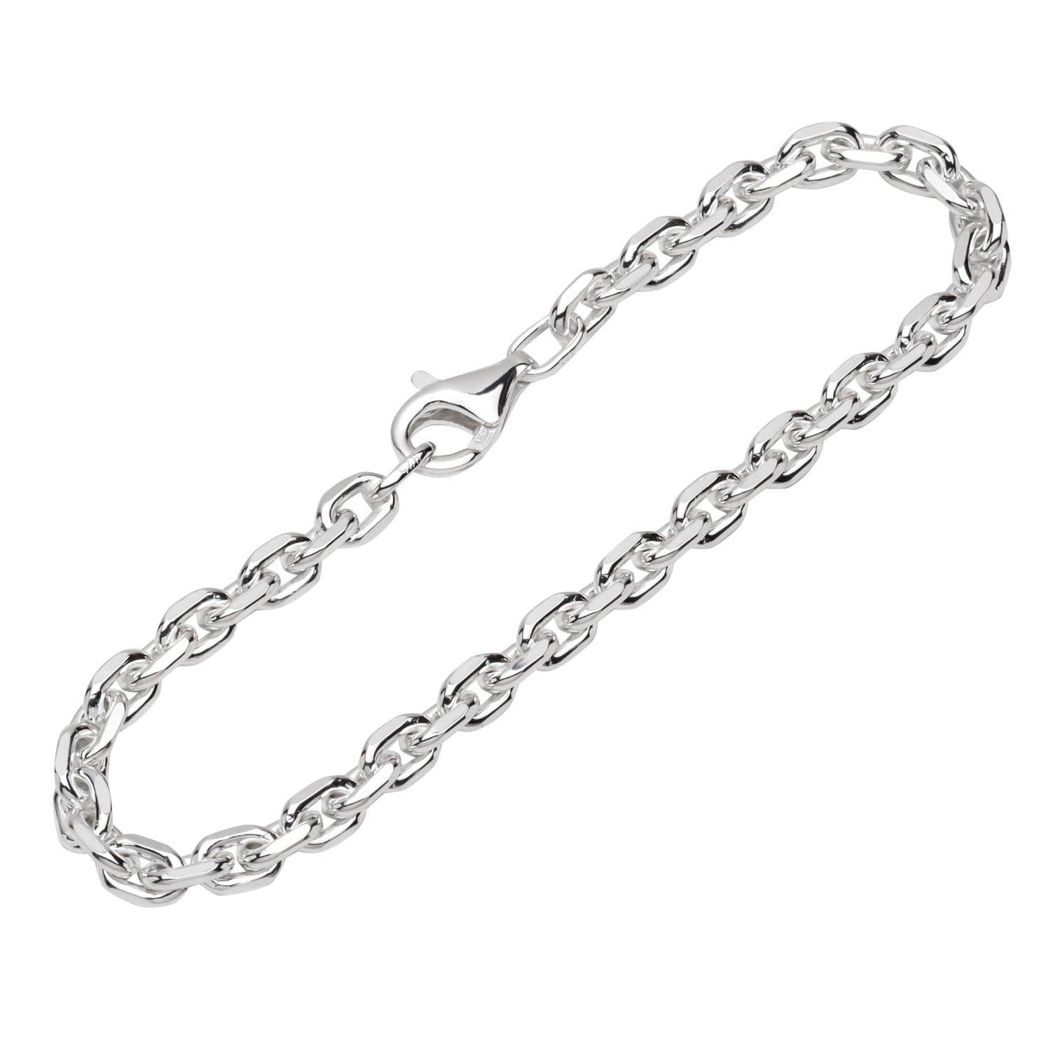 NKlaus Silberarmband Armband Sterling (1 fach Stück), Silber 19cm Ankerkette 925 4 in Made Germany