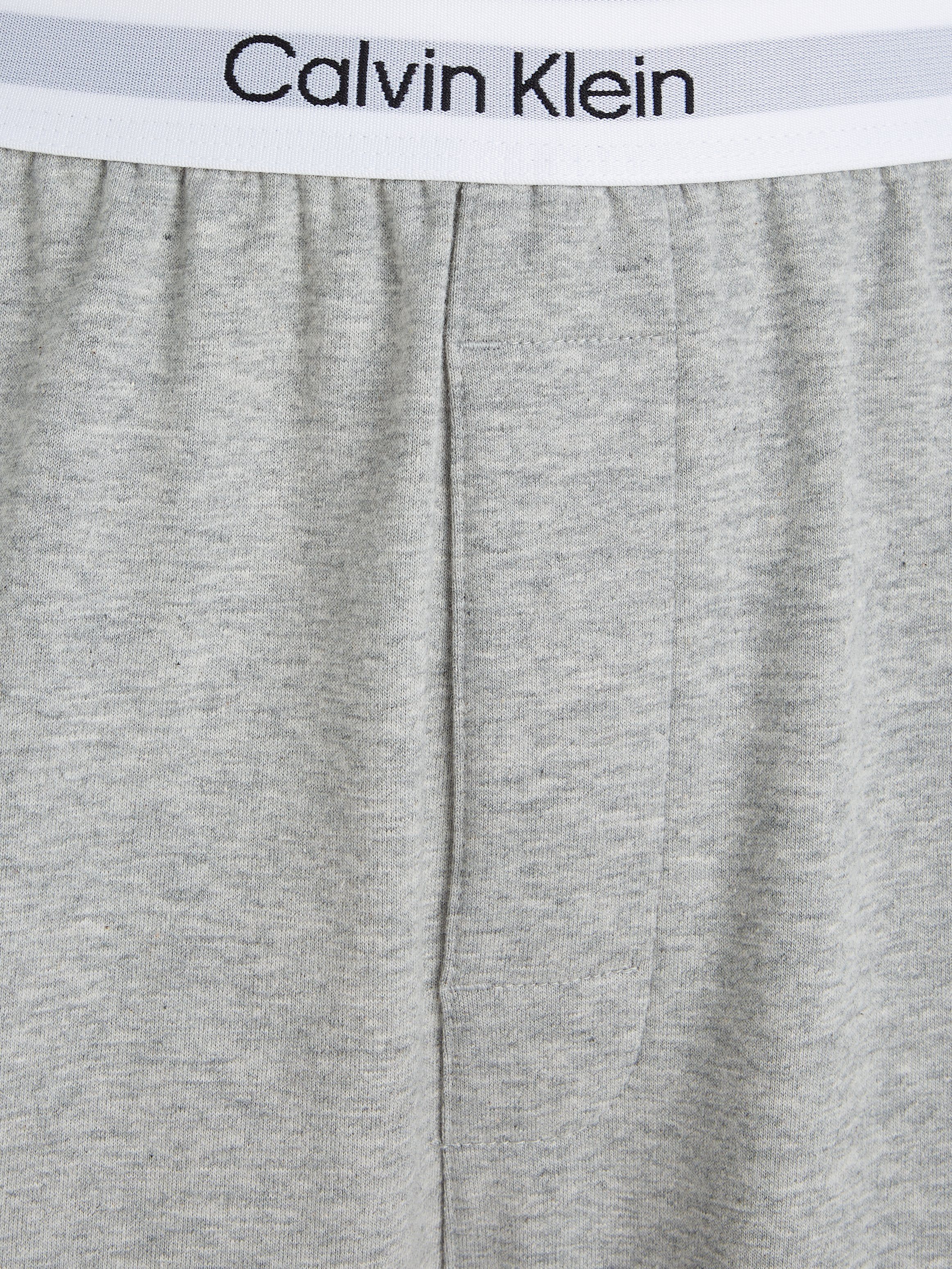 Wäschebund Klein Sweathose mit Klein grau Underwear - Calvin Calvin am Logoschriftzug meliert