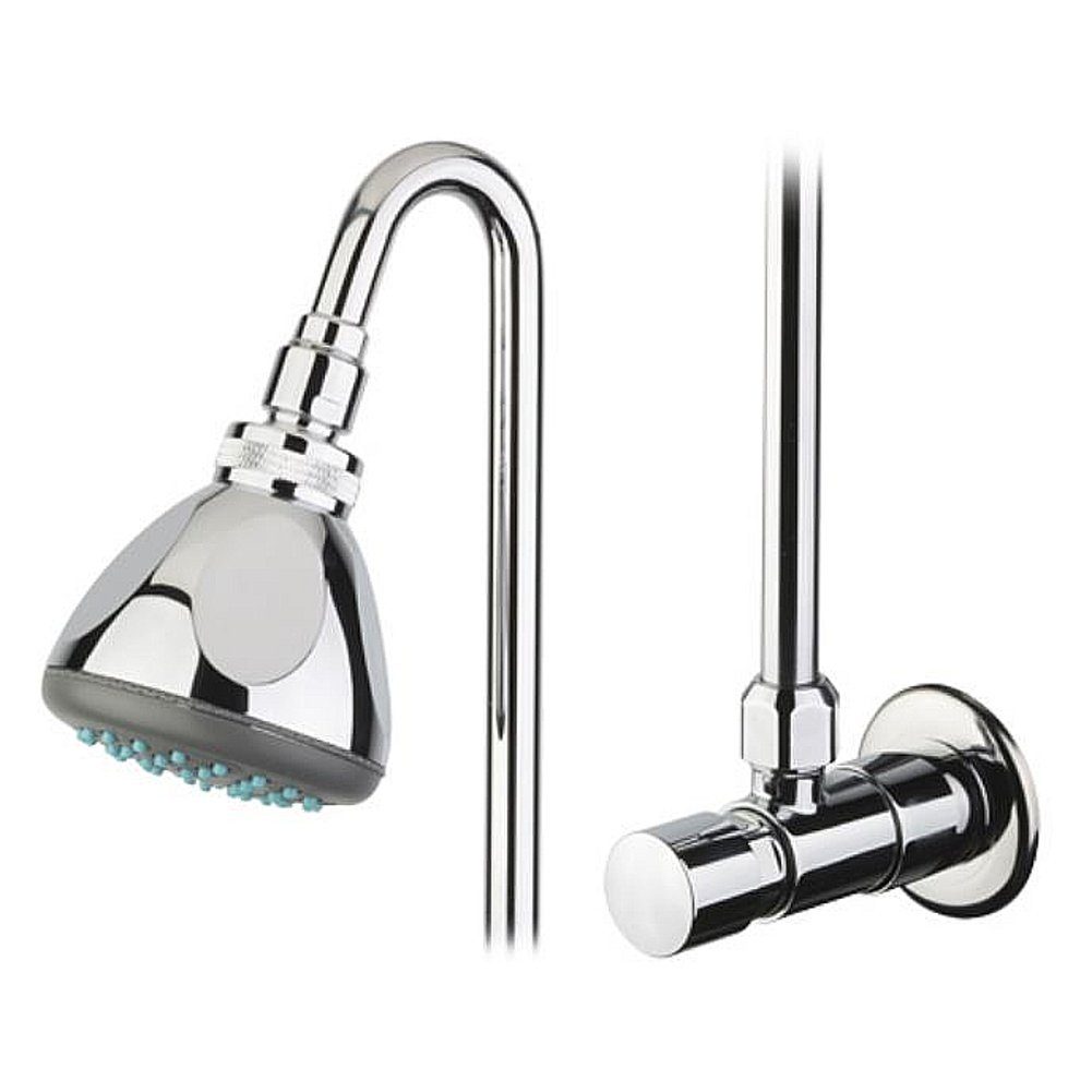 Sanixa Duscharmatur (Duscharmatur zeitgesteuert Dusche selbstabschaltend, LAUFZEIT EINSTELLBAR Mischerarmatur Schlag-Armatur) Dusch-Armatur zeitgesteuert Kaltwasser od. vortemperiert