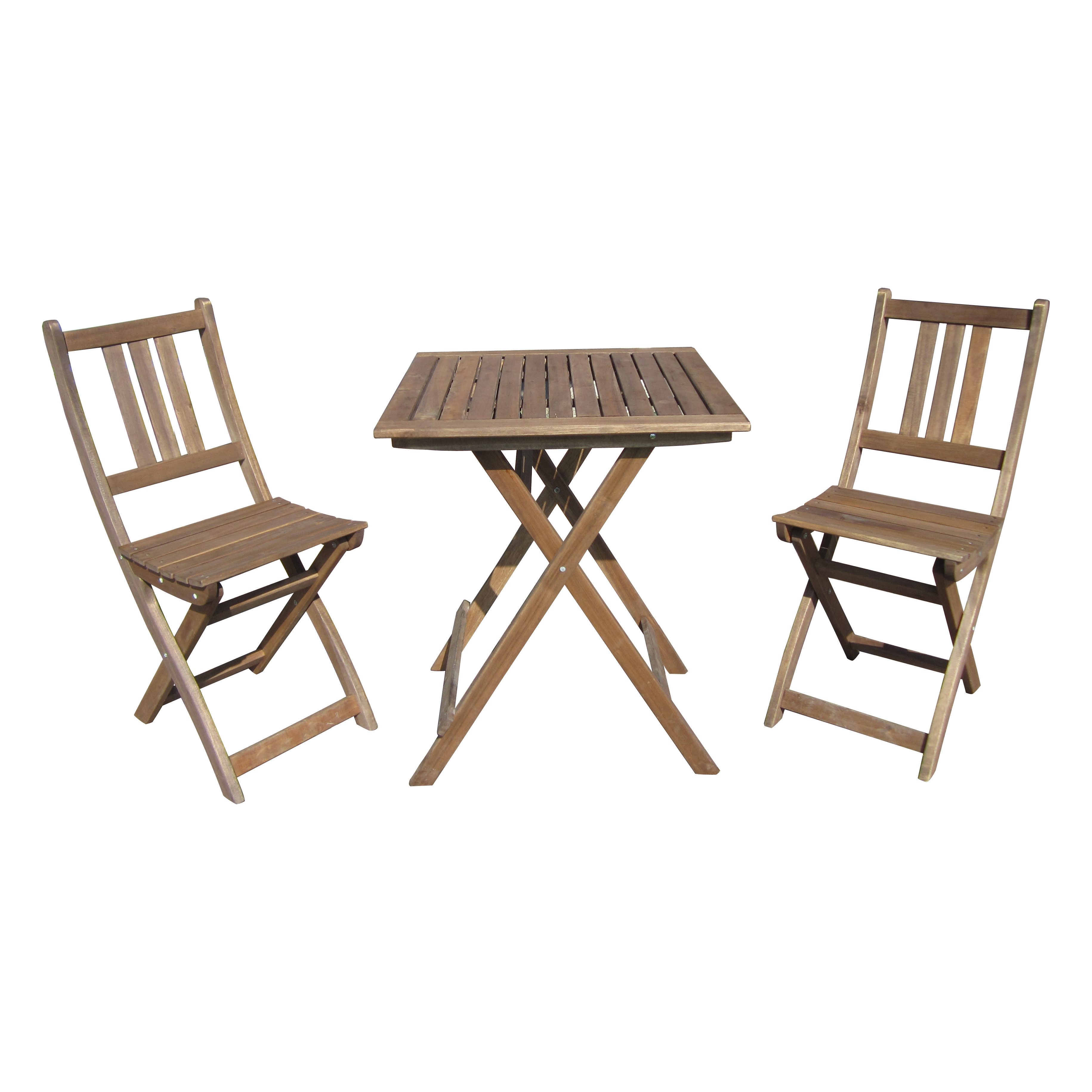 Sedex Balkonset Tampa, (Gartenset, 3-teiliges Gartenset), Klappfunktion, geölte Oberfläche