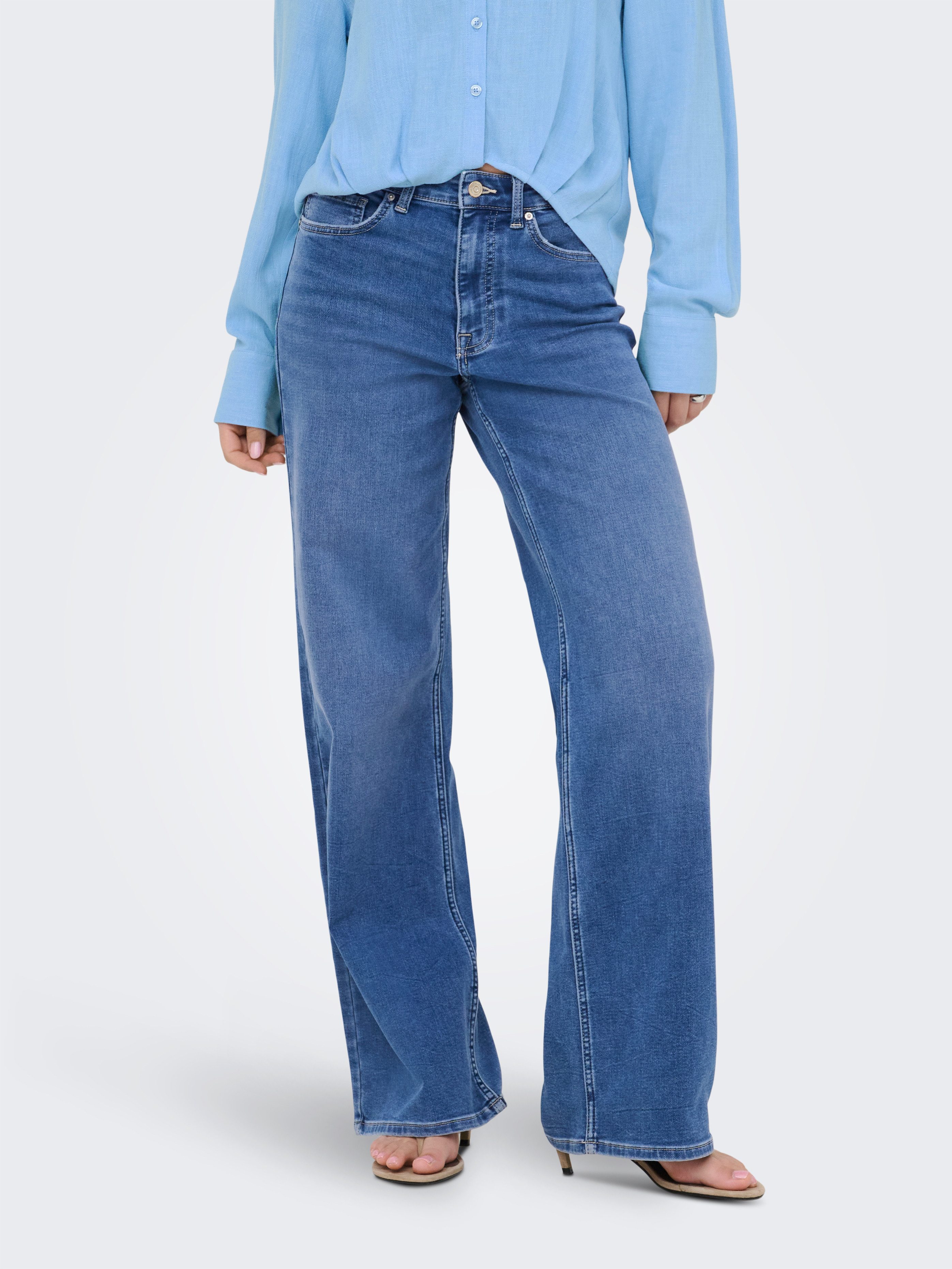 ONLY High-waist-Jeans ONLMADISON JOGG HW WIDE DNM high waist, wide fit