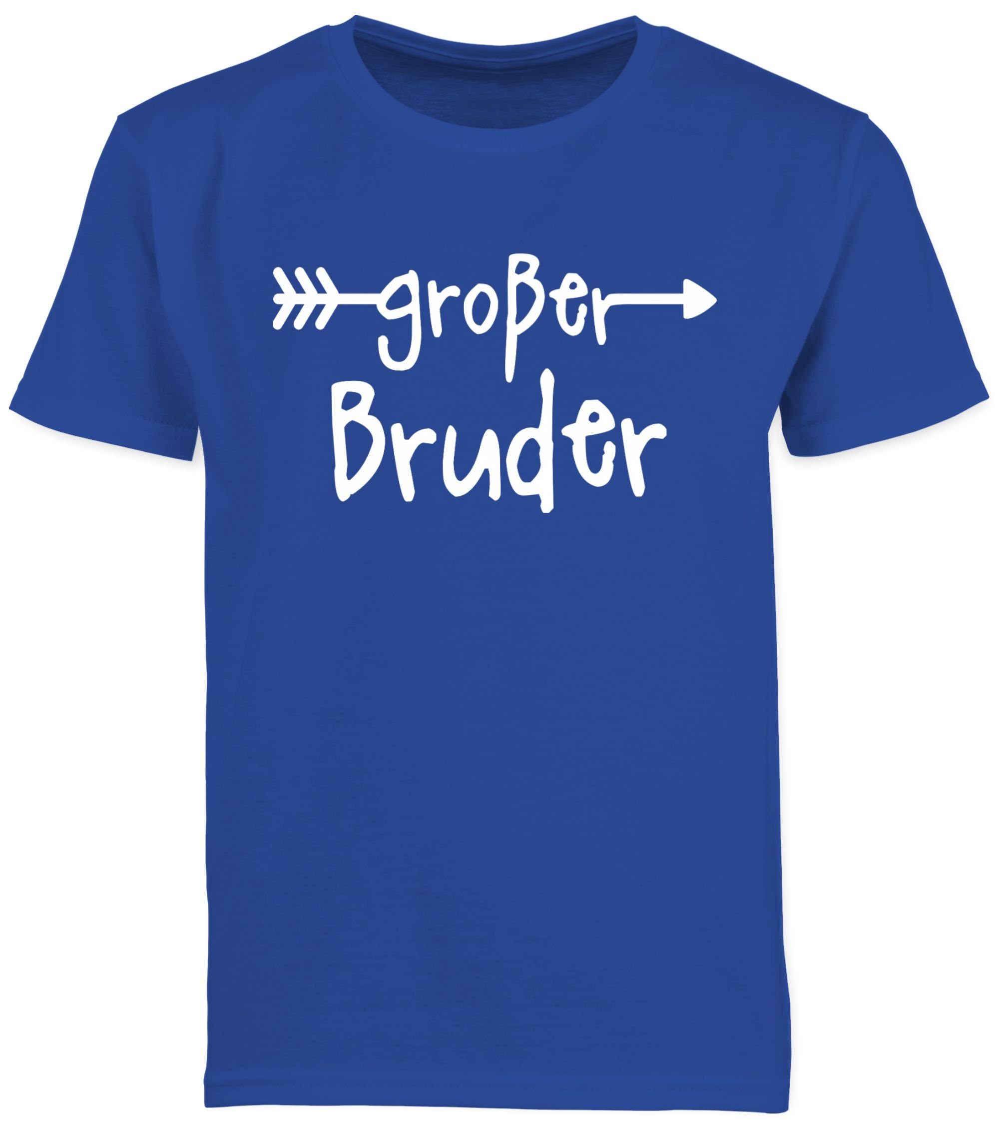 Shirtracer shirt Geschwister - Jungen 2 und - T-Shirt tshirt grosser Schwester Großer T-Shirt junge - Bruder 104 t-shirt kind 3 Royalblau Bruder bruder jungen Kinder jahre -