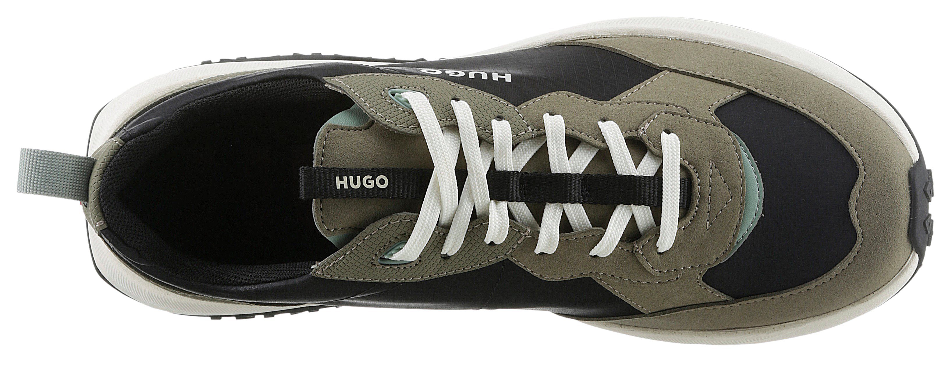 HUGO Kane_Runn Sneaker mit khaki-schwarz Anziehlasche