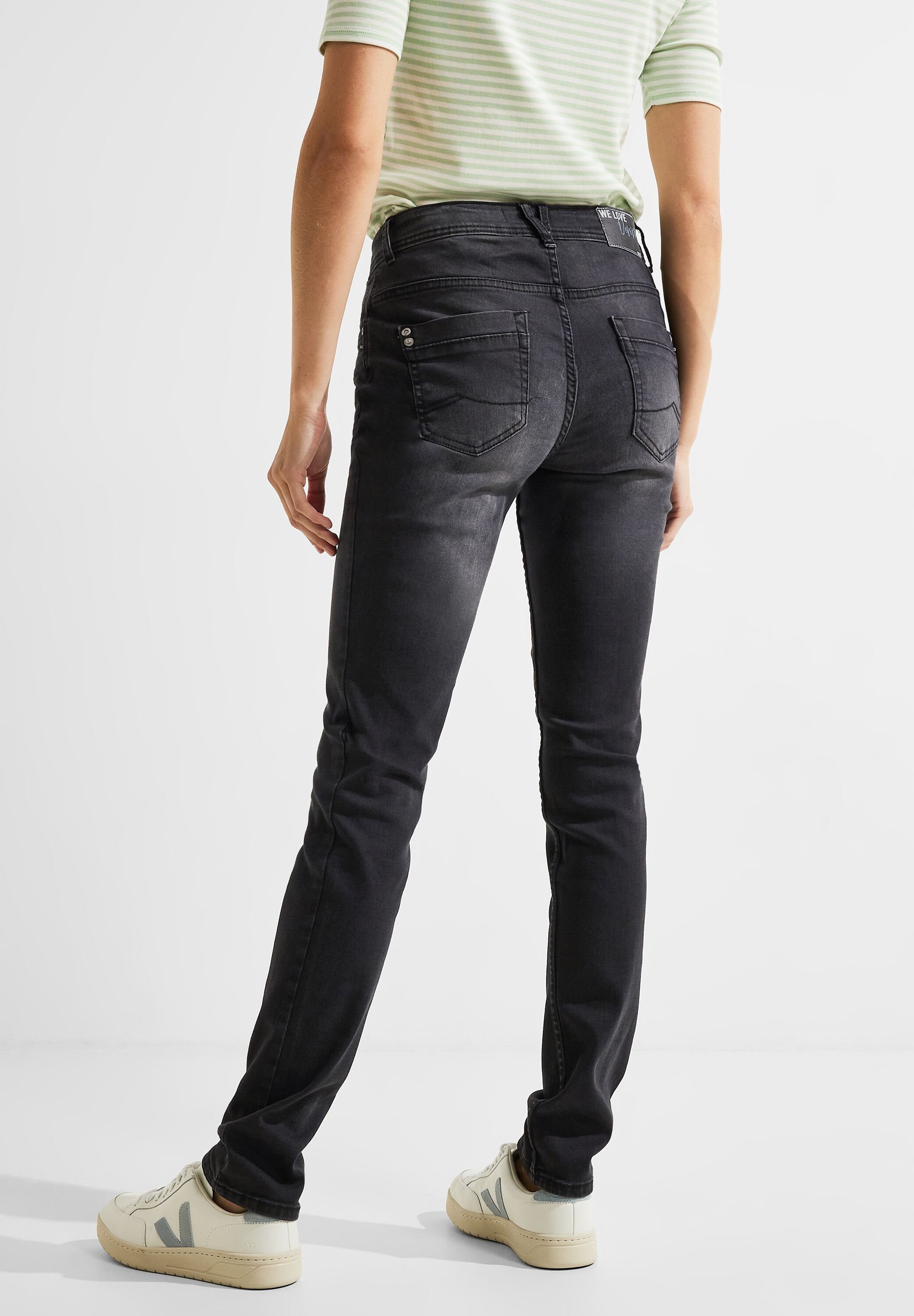 Cecil Materialmix softer Loose-fit-Jeans