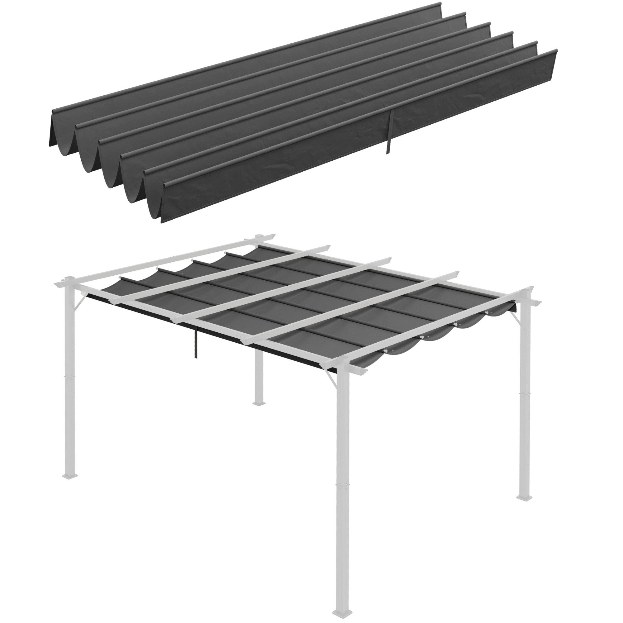 Outsunny PavillonErsatzdach Ersatzdach für Pergola, 3,5 x 2,5 m