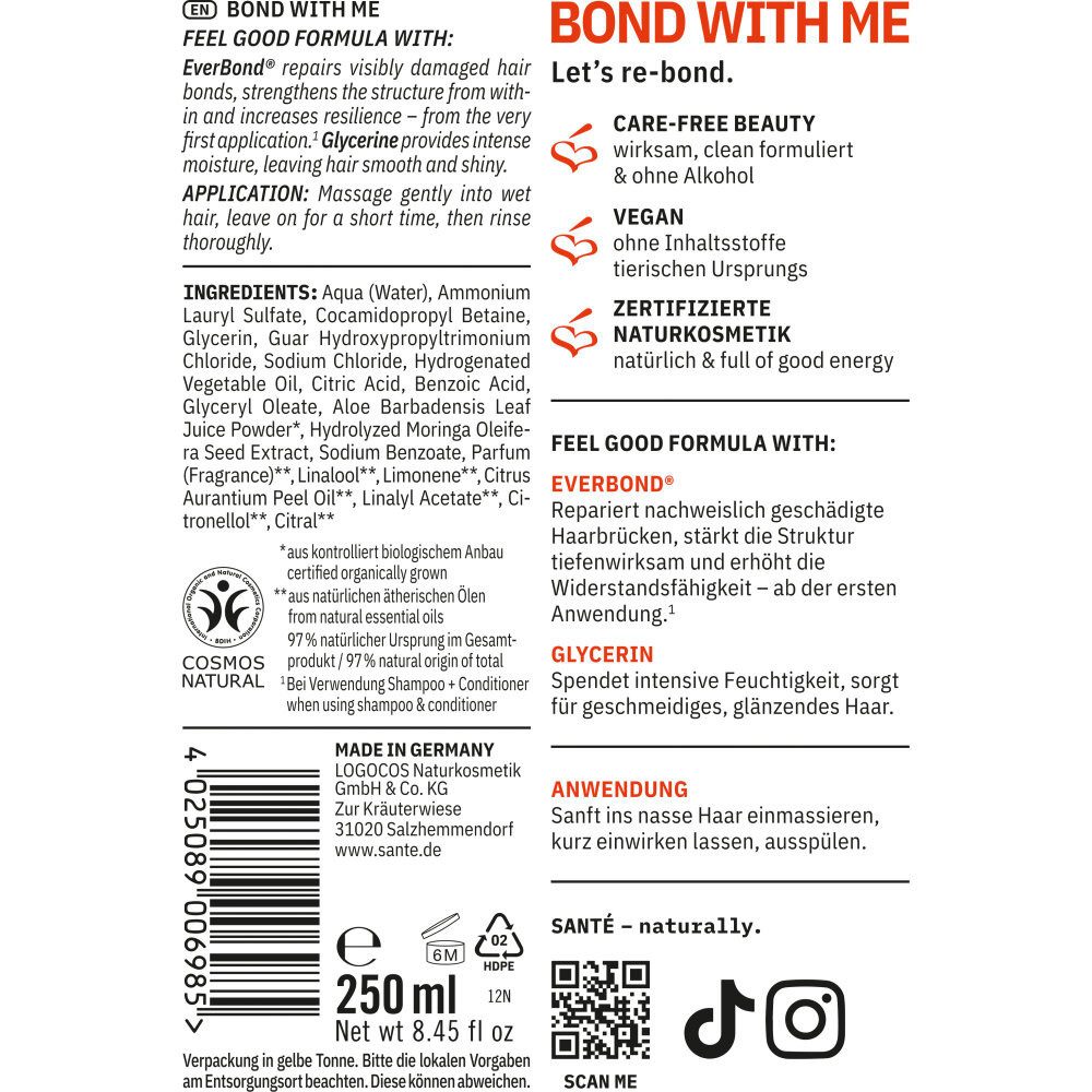 SANTE Haarshampoo Bond With Me Shampoo, 250 ml