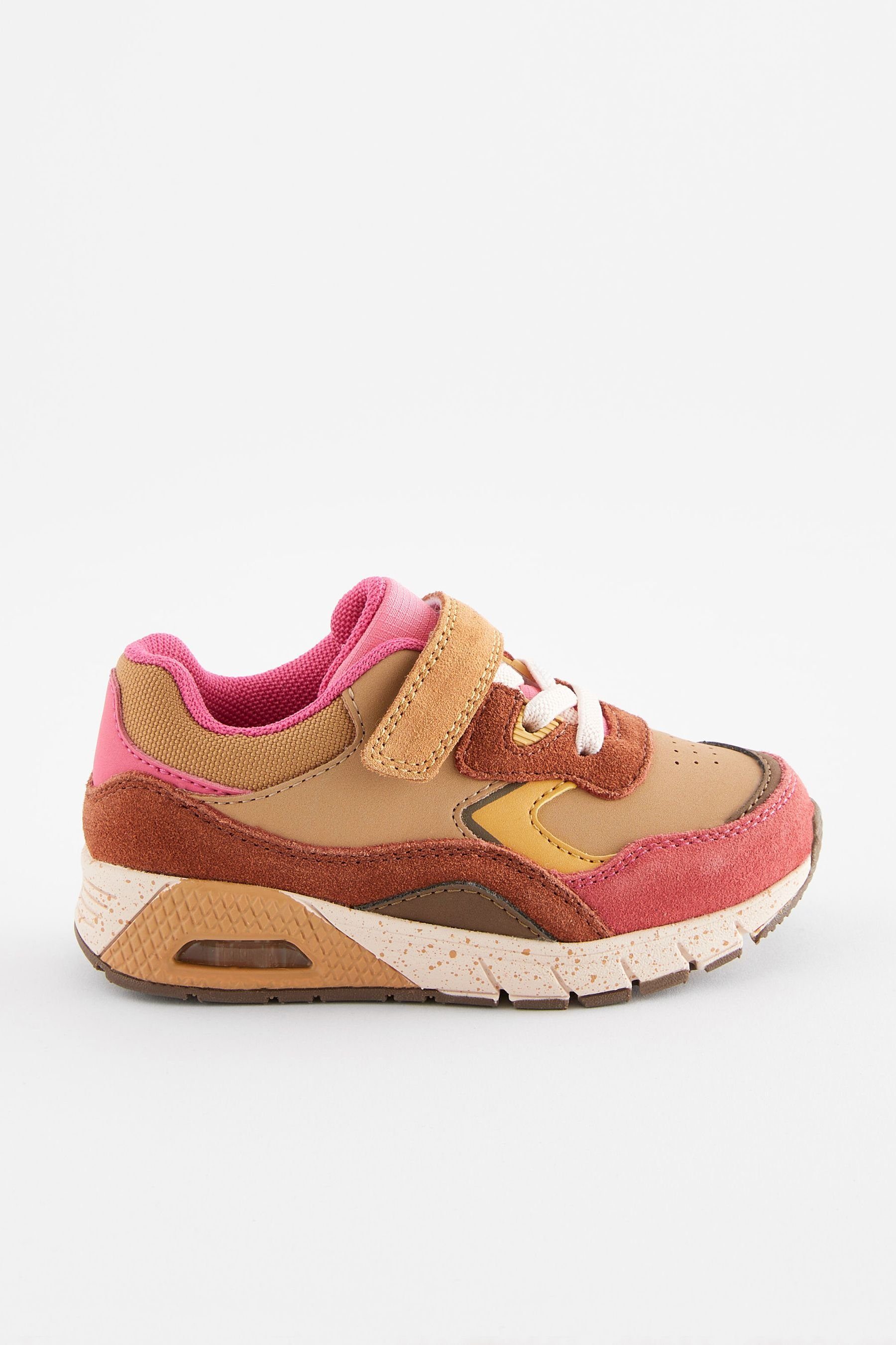 Next Robuste Sneaker mit elastischen Schnürsenkeln Sneaker (1-tlg) Pink & Brown