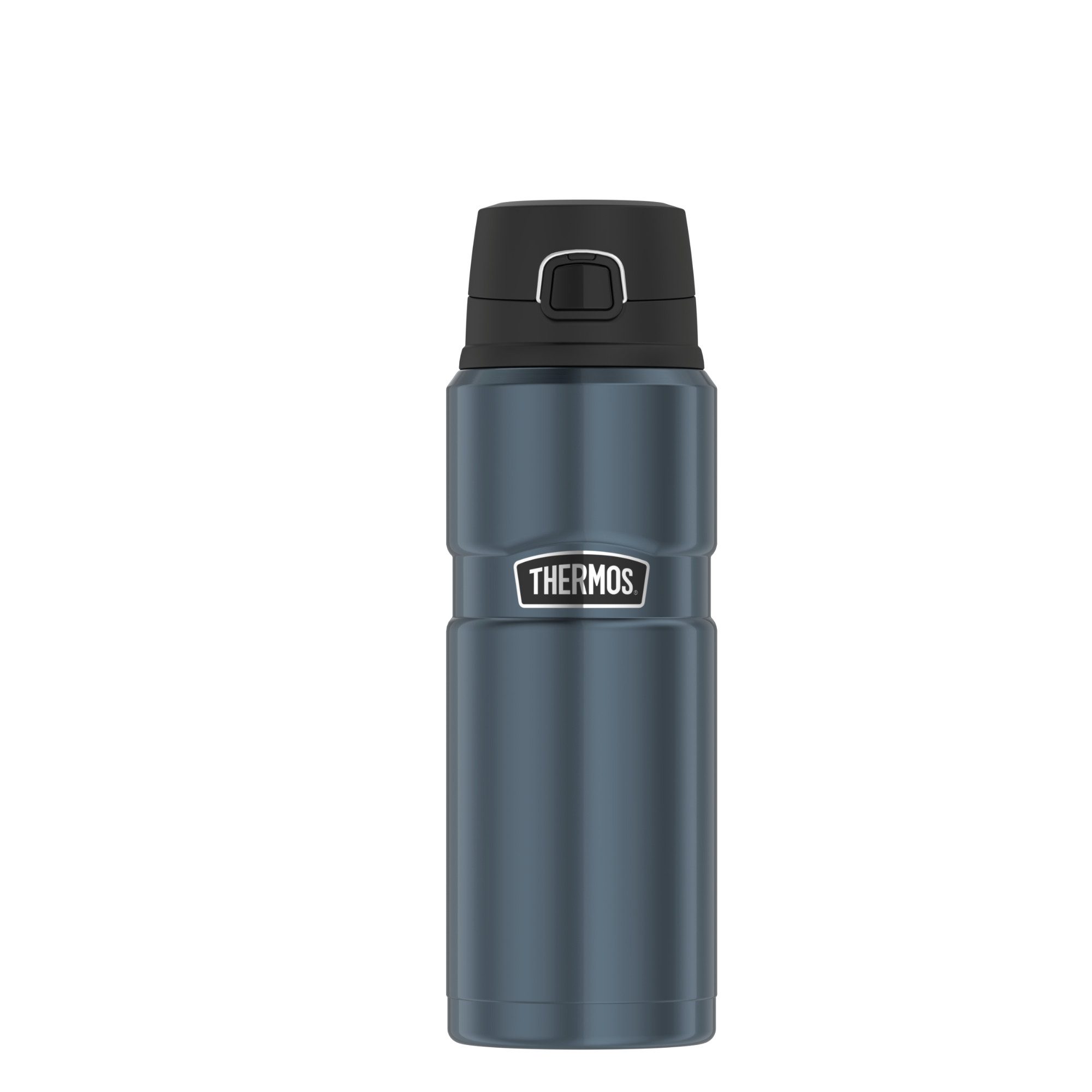 THERMOS Isolierflasche STAINLESS KING BOTTLE, doppelwandiger Edelstahl, 0,7l, 15h heiß & 24h kalt, Safe Flow Lid mit Push Button