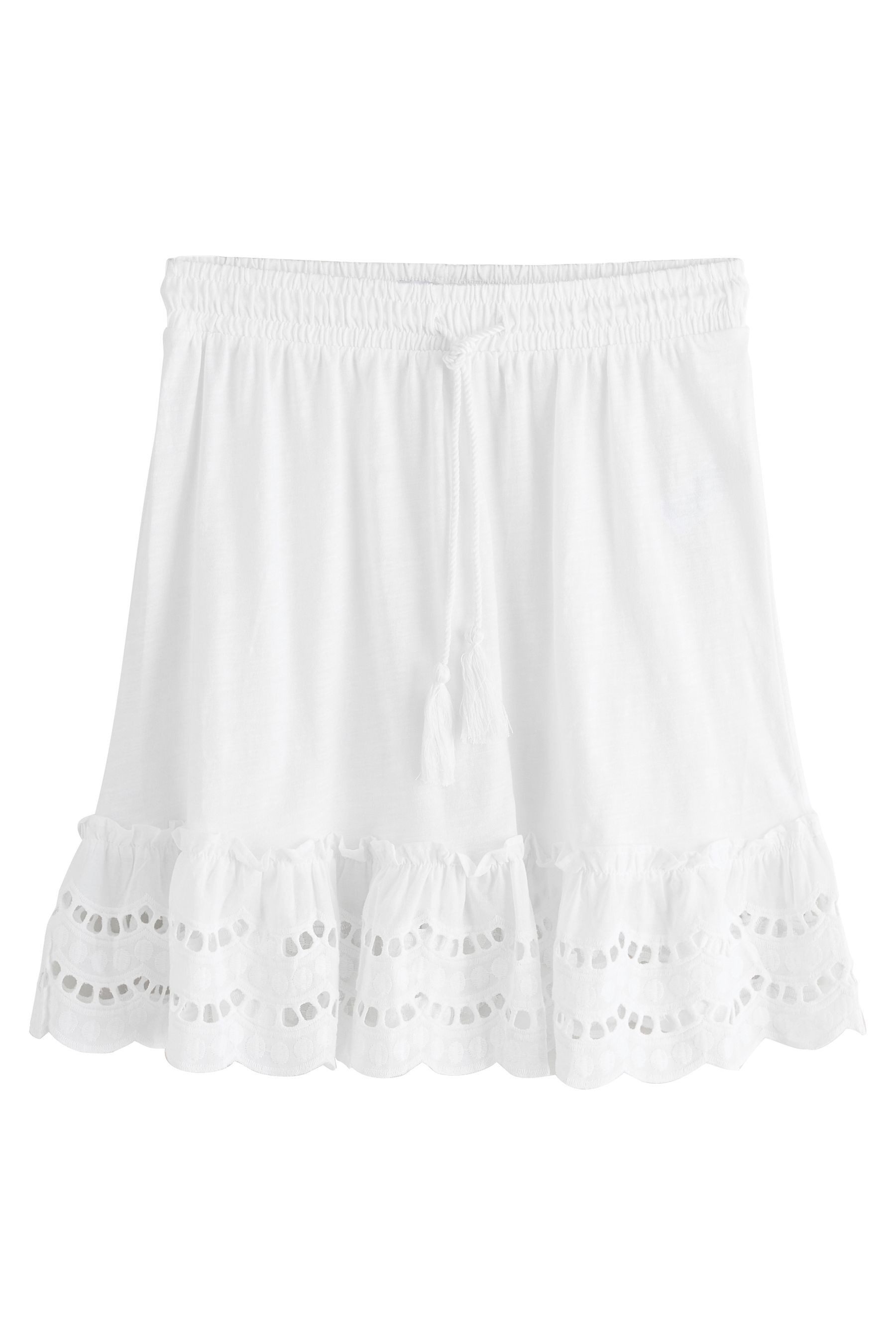 Next Sommerrock Urlaubs-Trägertop mit Lochstickerei, Kurzgröße (1-tlg) günstig online kaufen