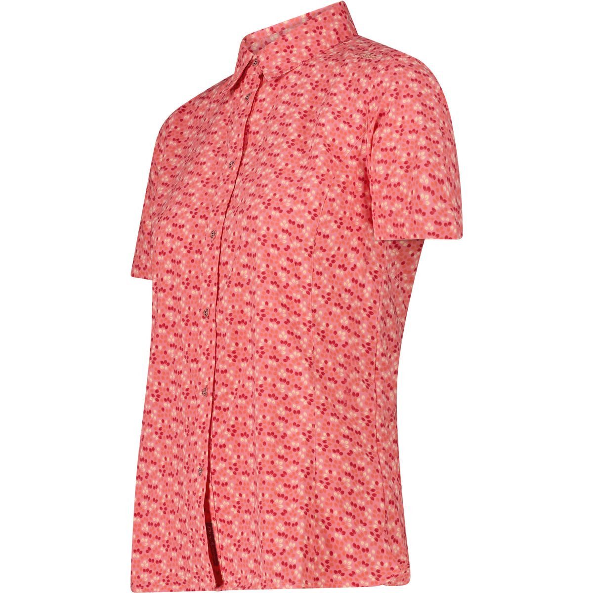 CMP Outdoorbluse Woman Shirt Funktionale Stretch-Kurzarmbluse mit Karomuster, ideal für