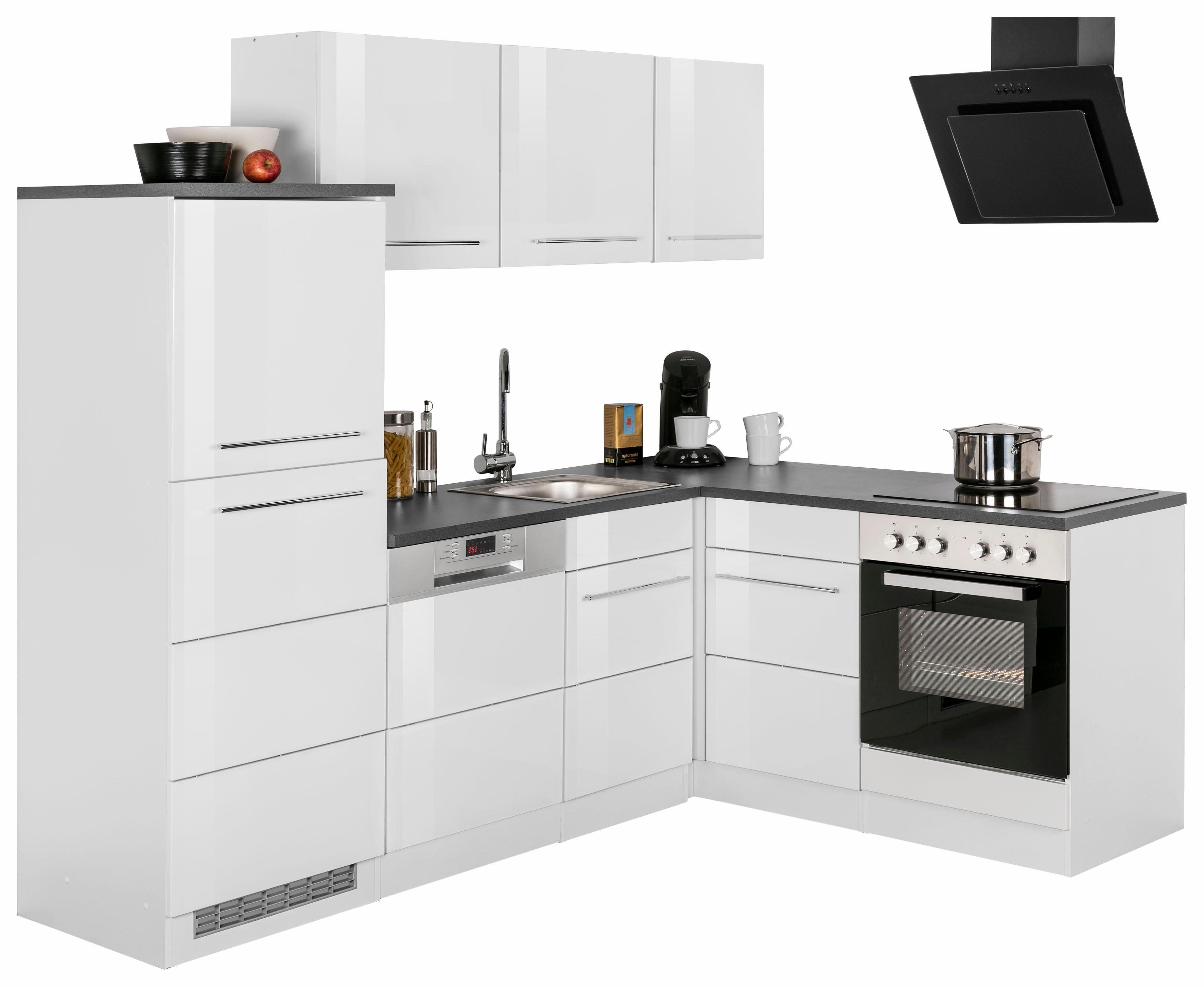 KOCHSTATION Winkelküche KS-Trient, Stellbreite 230x170 cm, wahlweise mit E-Geräten, mit Arbeitsplatte