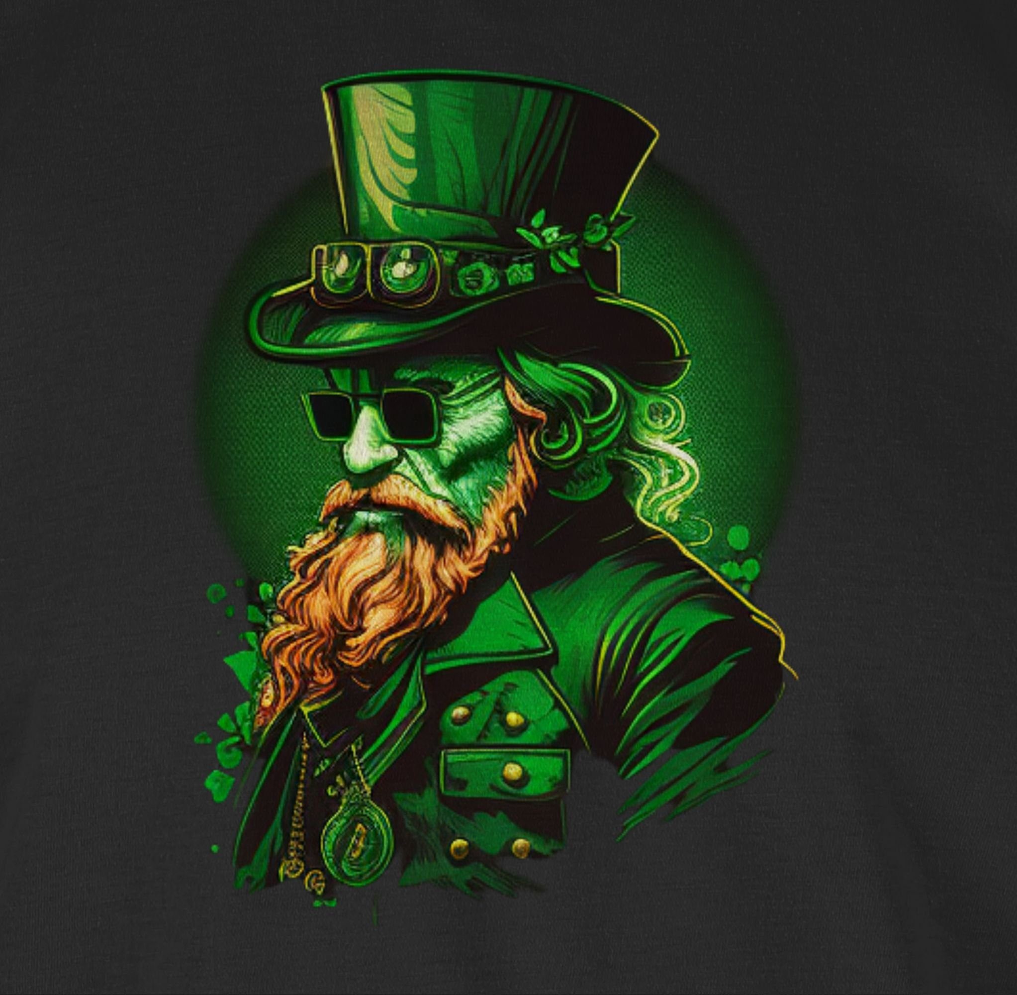 Kobold T-Shirt Irische Shirtracer Day Patricks Irland 01 St. Schwarz Shamrock