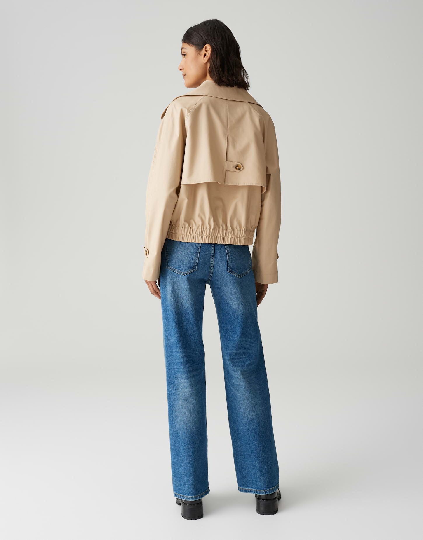 OPUS Trenchcoat Kurze Trenchjacke HEDIE Regular aus Lyocell Mix