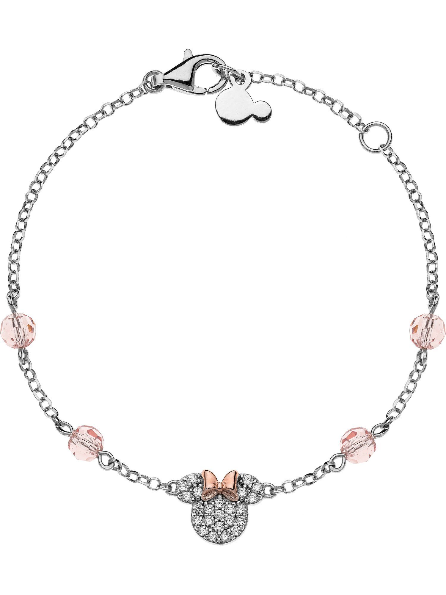 DISNEY Jewelry Silberarmband Silber Modern Zirkonia, 925er 28 Mädchen-Armband Disney
