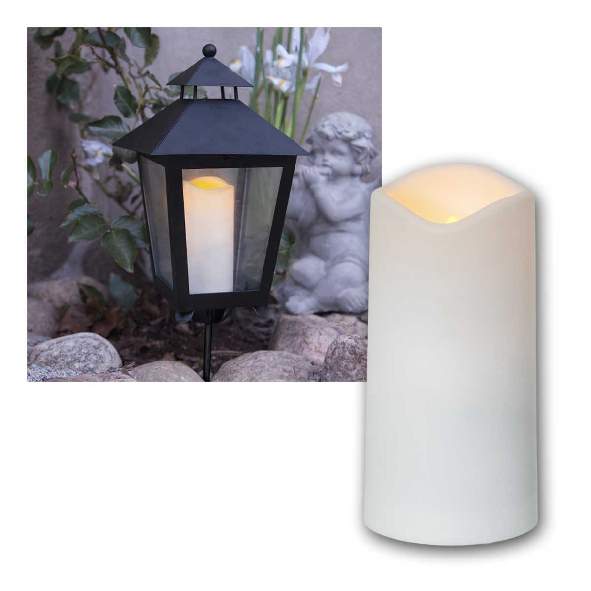 STAR TRADING LED-Kerze Mini Outdoor LED-Kerze SERENE für Laterne mi Timer