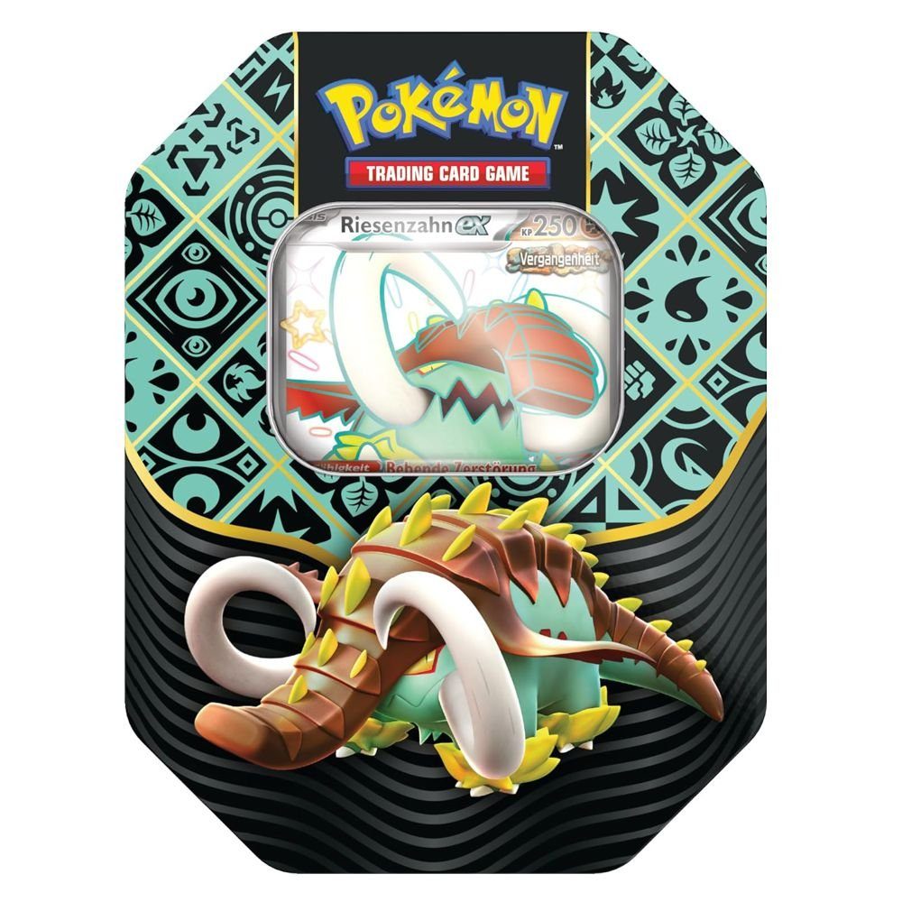 POKÉMON Sammelkarte Tin Box Riesenzahn Pokemon SammelKarten Kollektion deutsch