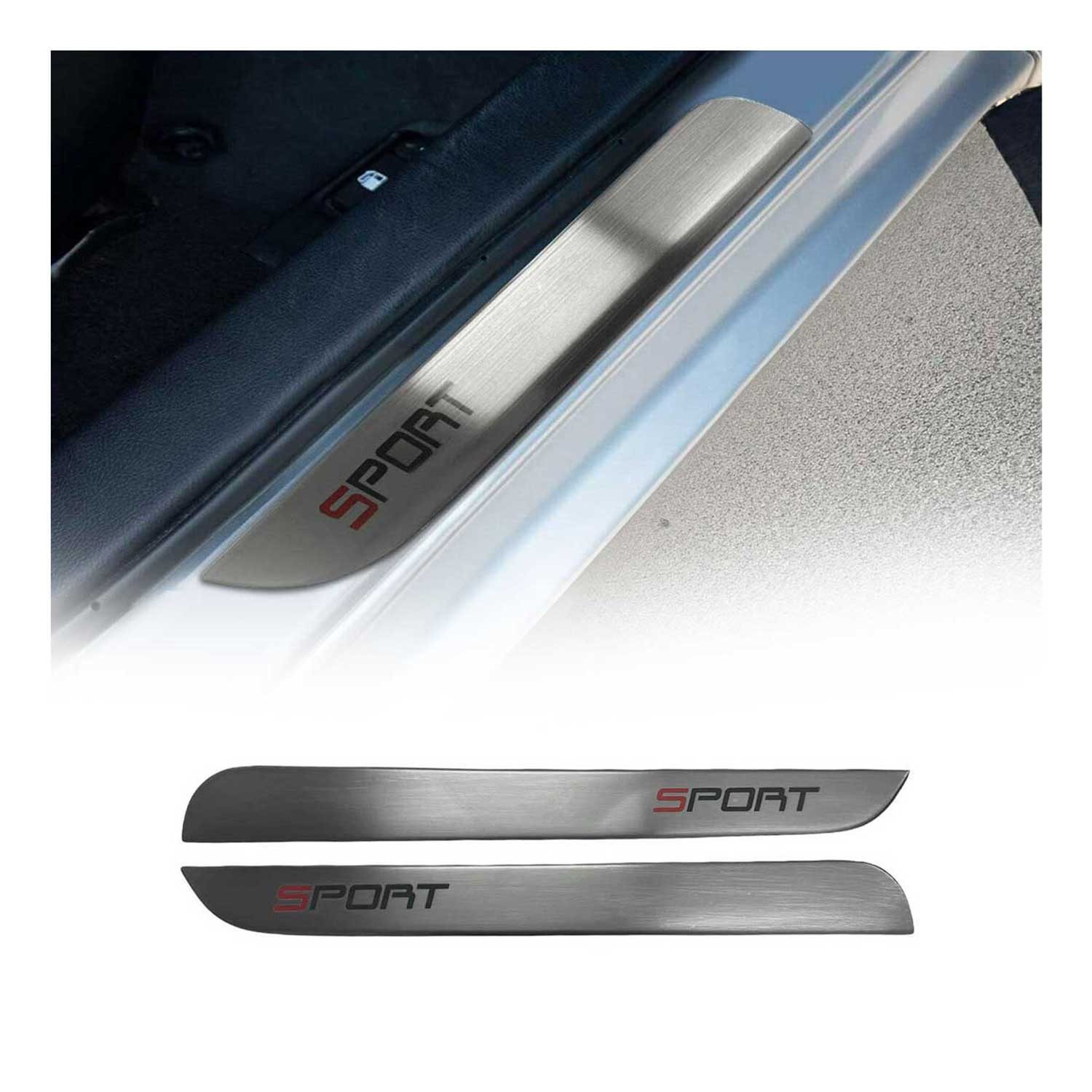 Zierleisten-Aufkleber Einstiegsleisten Sport für Opel Crossland X 2017-2025 Edelstahl 2x
