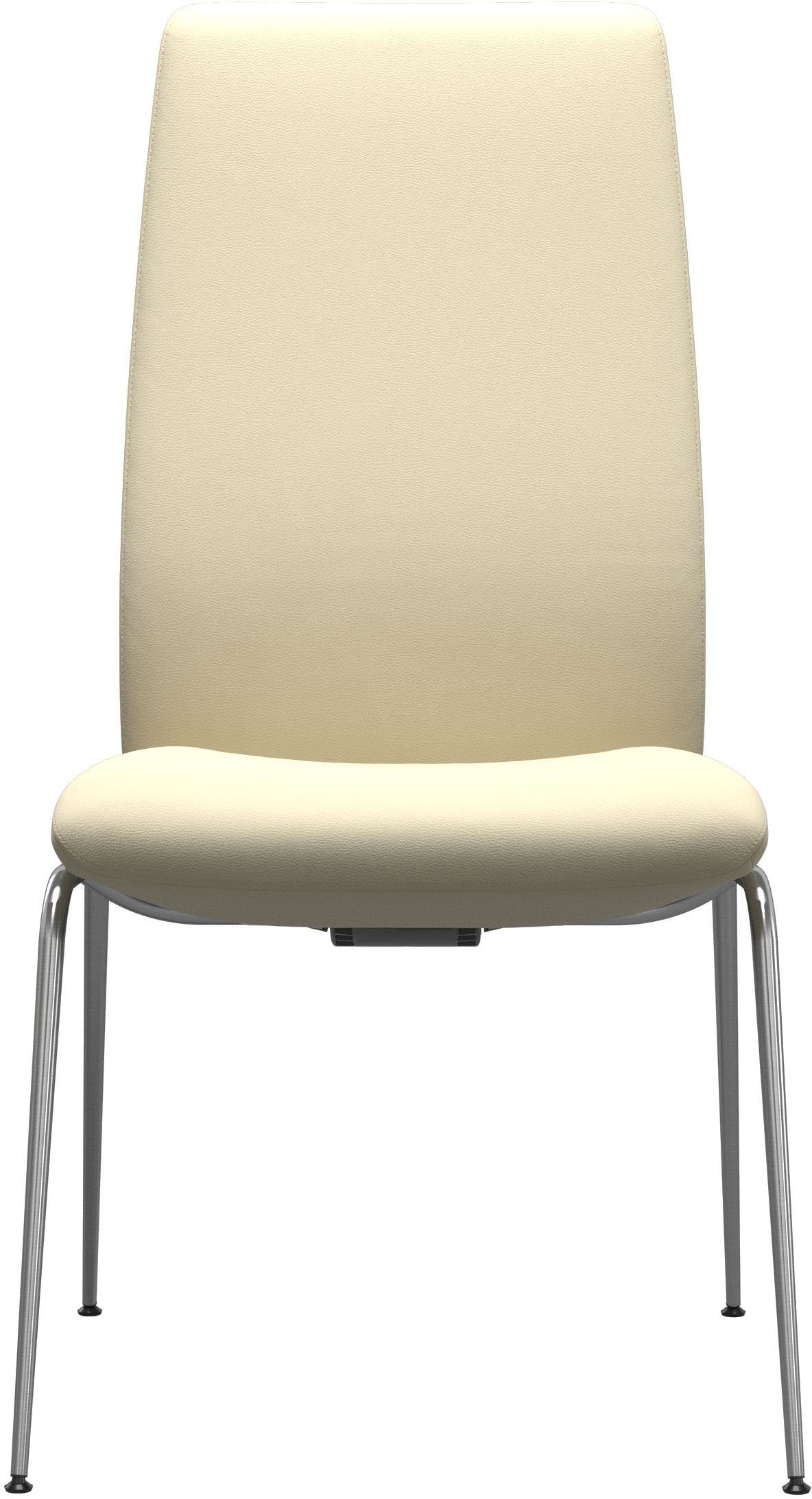 Chrom High Polsterstuhl glänzend L, aus mit Größe Beinen Back, Stressless® Laurel, Stahl in