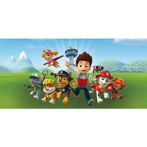 Wandbild PAW PATROL, 70x33 cm, Leinwandbild auf Keilrahmen, Paw Patrol