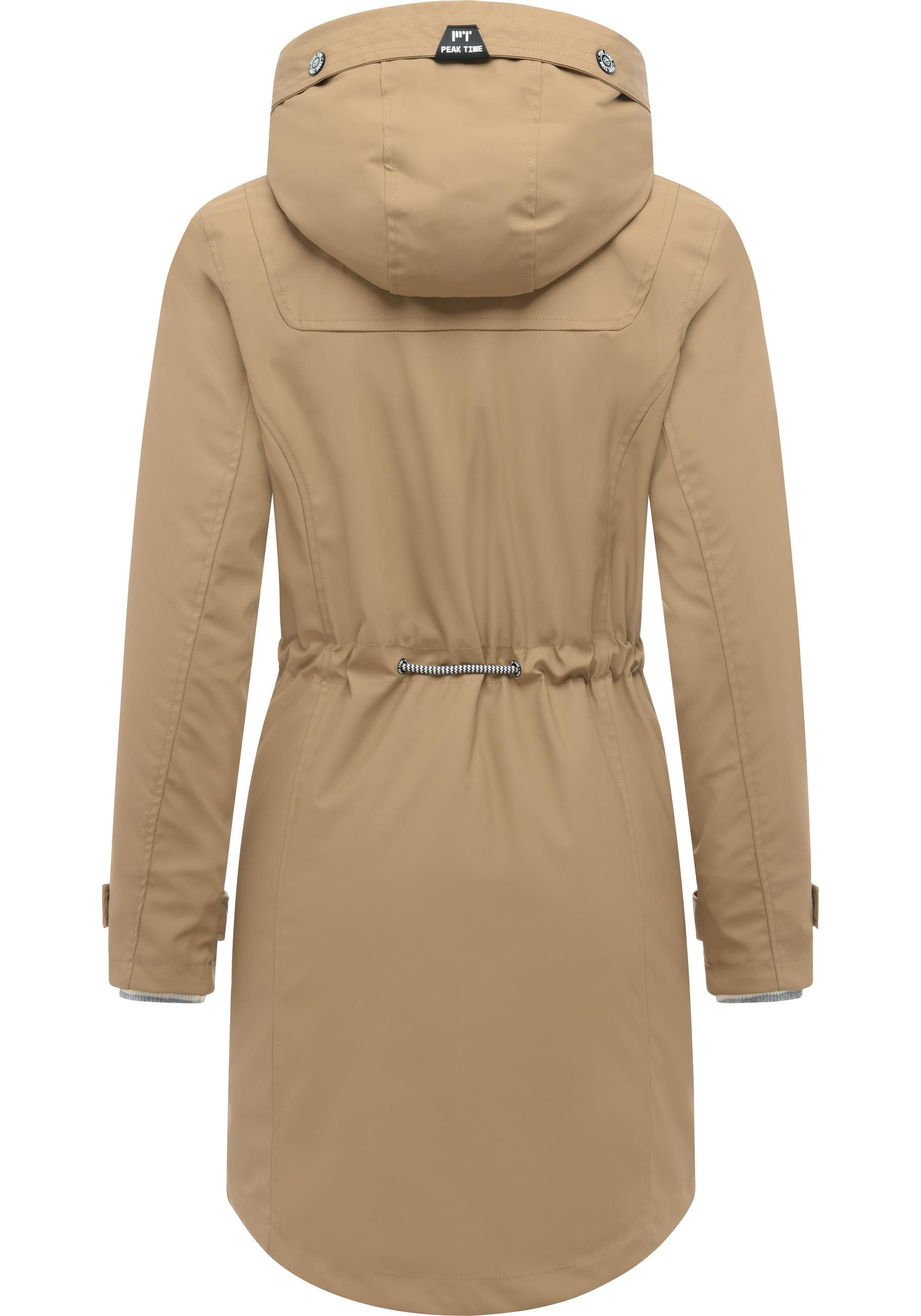PEAK TIME Regenjacke L60042 stylisch taillierter Regenmantel für Damen – Bild 3 von 5