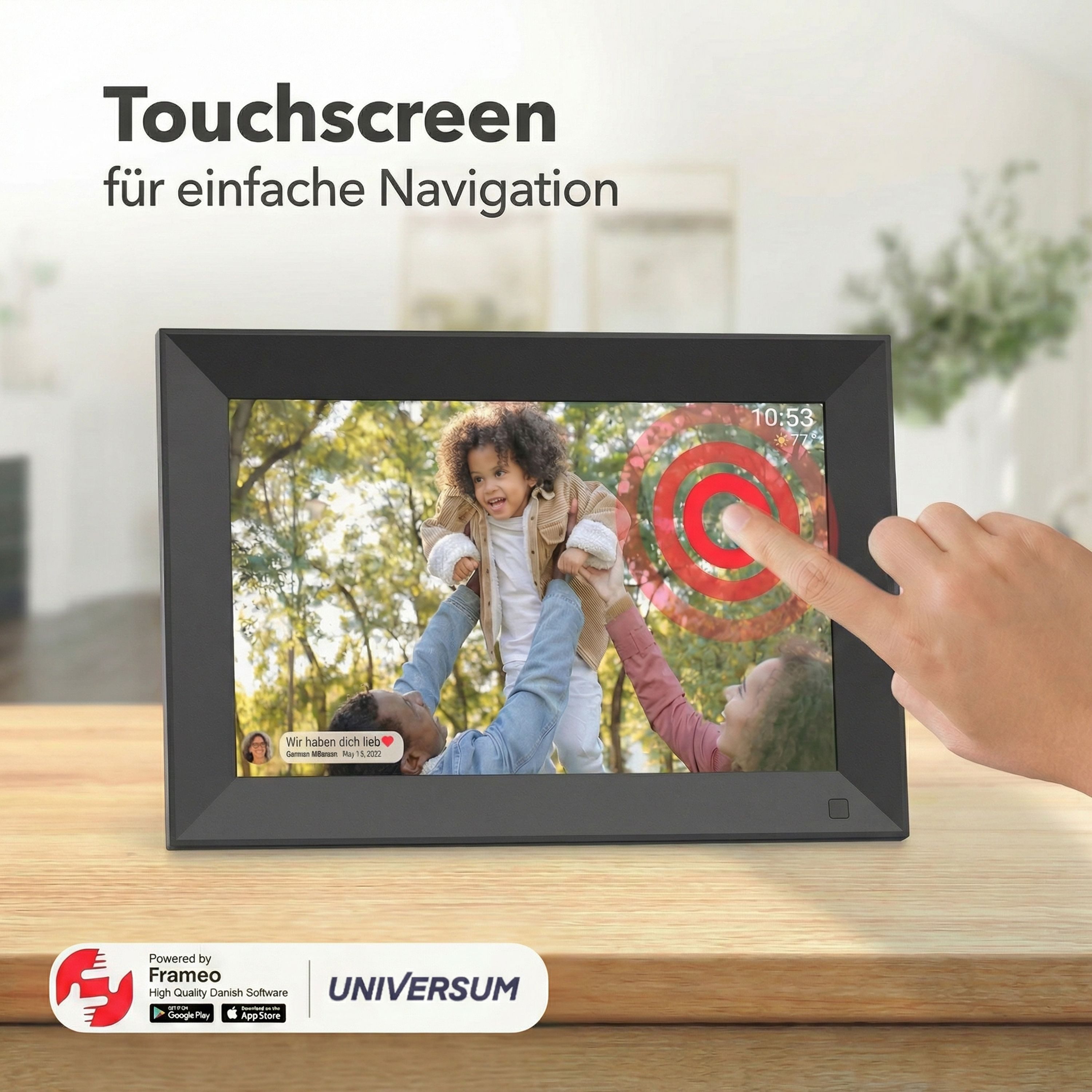 UNIVERSUM* DBR 400 Digitaler Bilderrahmen (25.65 cm/10.1 ", Digitaler Bilderrahmen, WLAN, Frameo, 10 Zoll, Videofunktion) – Bild 5 von 5