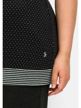 Sheego T-Shirt Große Größen im Mustermix, aus Baumwolle