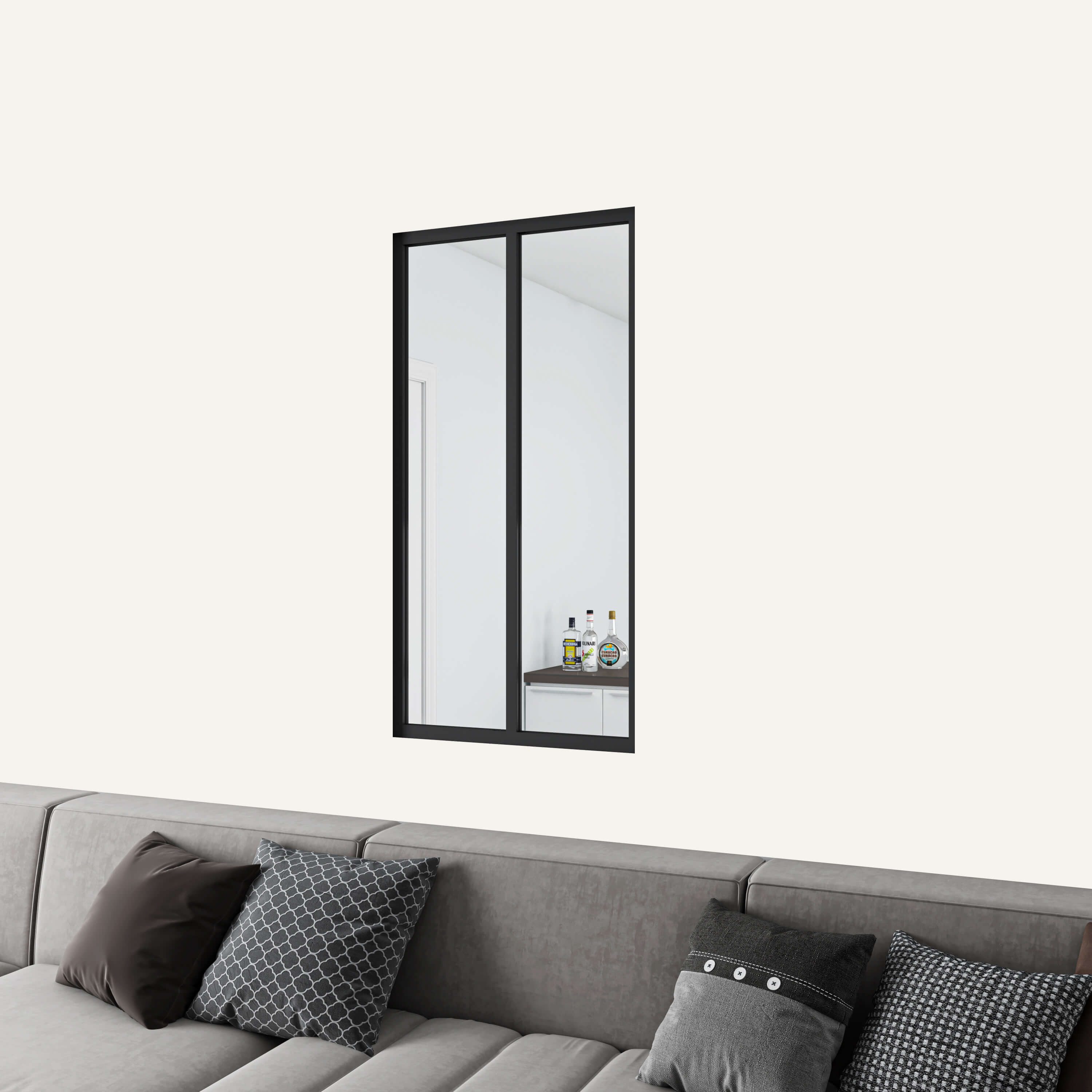 Duschparadies Fenster Fenster ESG glas Duschtrennung Trennwände aus Glas, (Set), BxH:286x1018