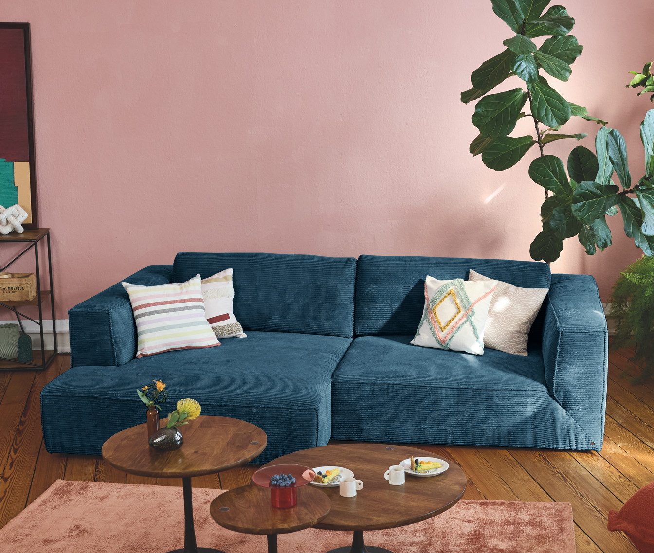 HOME OF COLORS Big-Sofa BIG CUBE – das kubische Ecksofa mit extra-tiefem, soften Sitzgefühl, in weichem Cordstoff und vielen schönen Farben