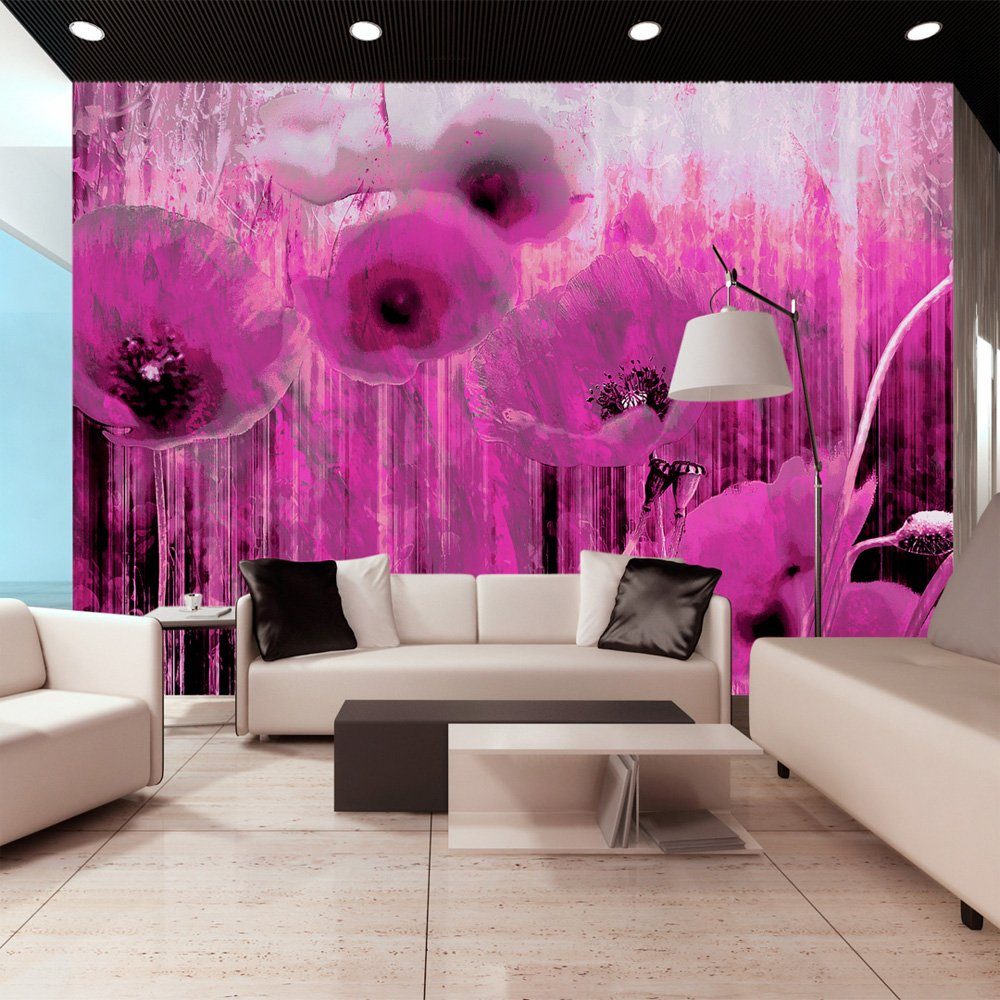 KUNSTLOFT Vliestapete Pink madness 1x0.7 m, halb-matt, lichtbeständige Design Tapete