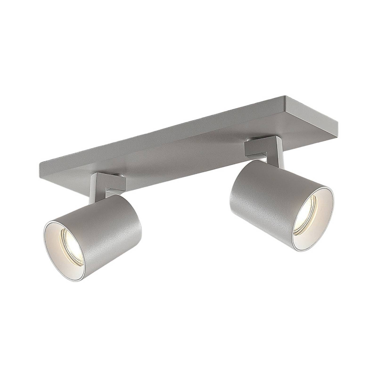 Arcchio Strahler Iavo, Modern, Aluminium, weiß, 2 flammig, GU10, Deckenlampe, Deckenleuchte