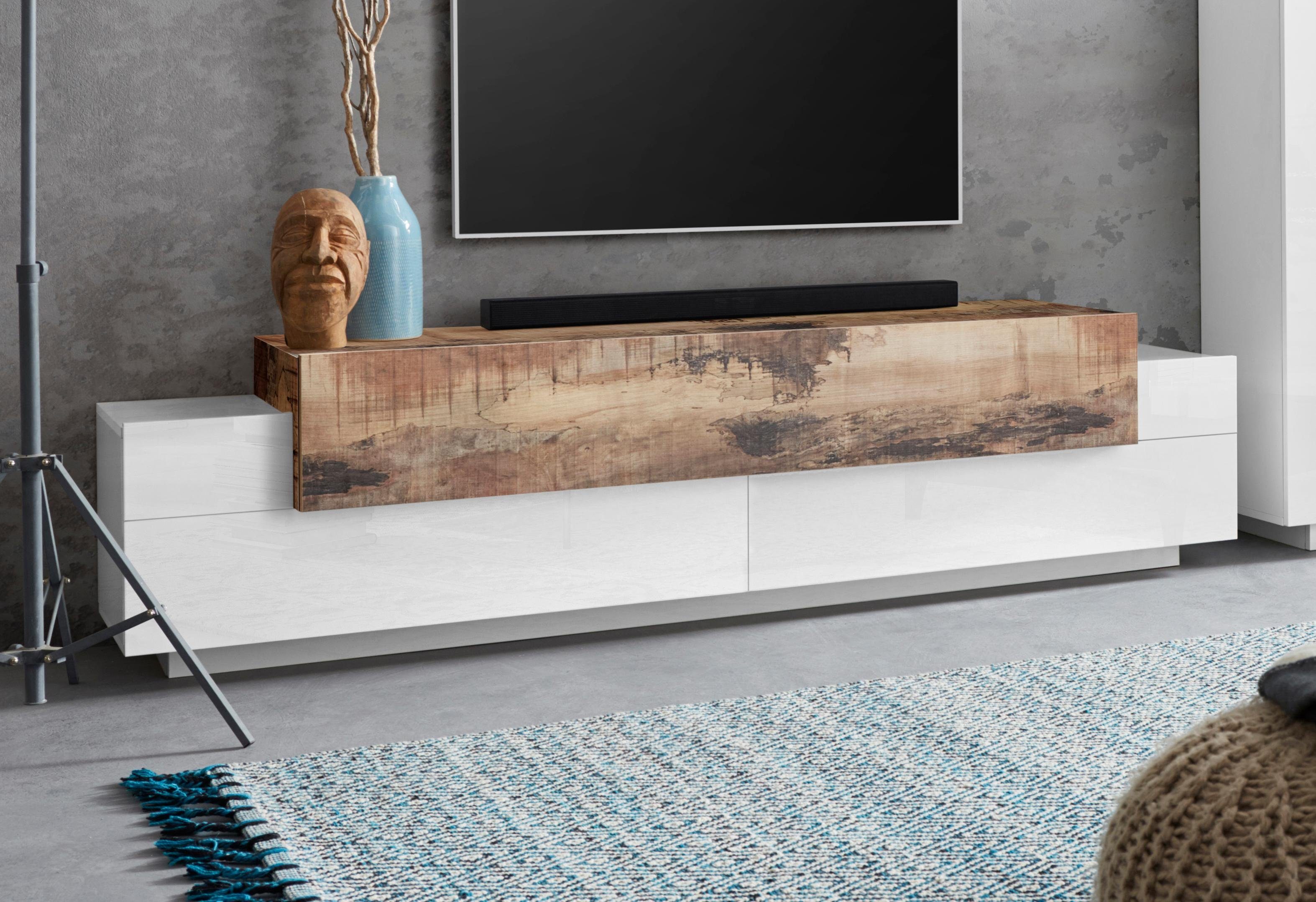 INOSIGN Lowboard "Coro,Lowboard,TV-Kommode,TV-Möbel,TV-Bank" mit 3 Klappen günstig online kaufen