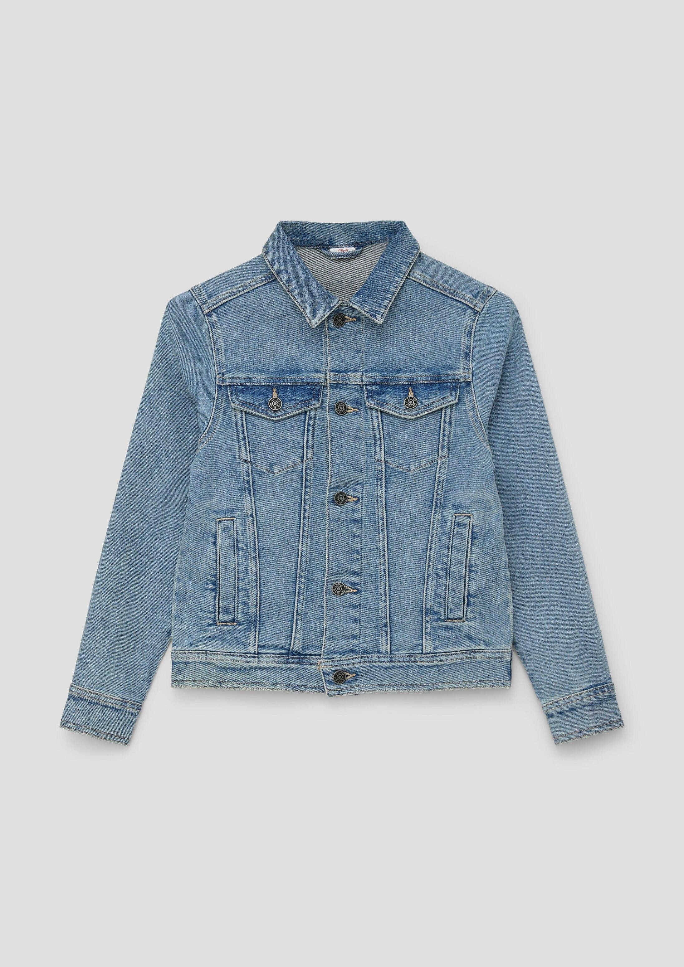 s.Oliver Funktionsjacke Indoor-Jacke Lässige Jeansjacke mit Waschung
