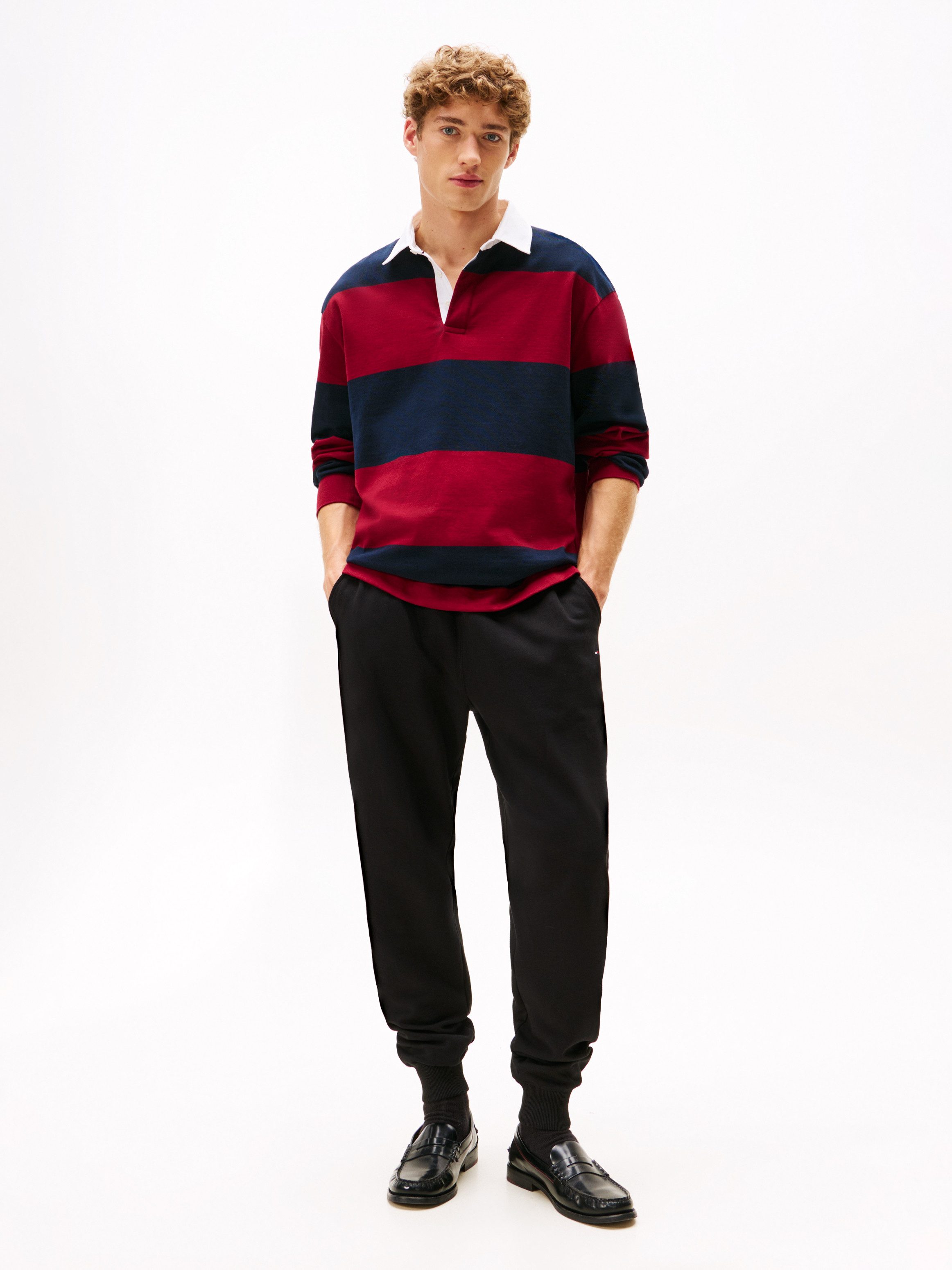 Tommy Hilfiger Jogginghose ESSENTIAL TERRY elastischer Bund, regular fit, Bündchen am Bein