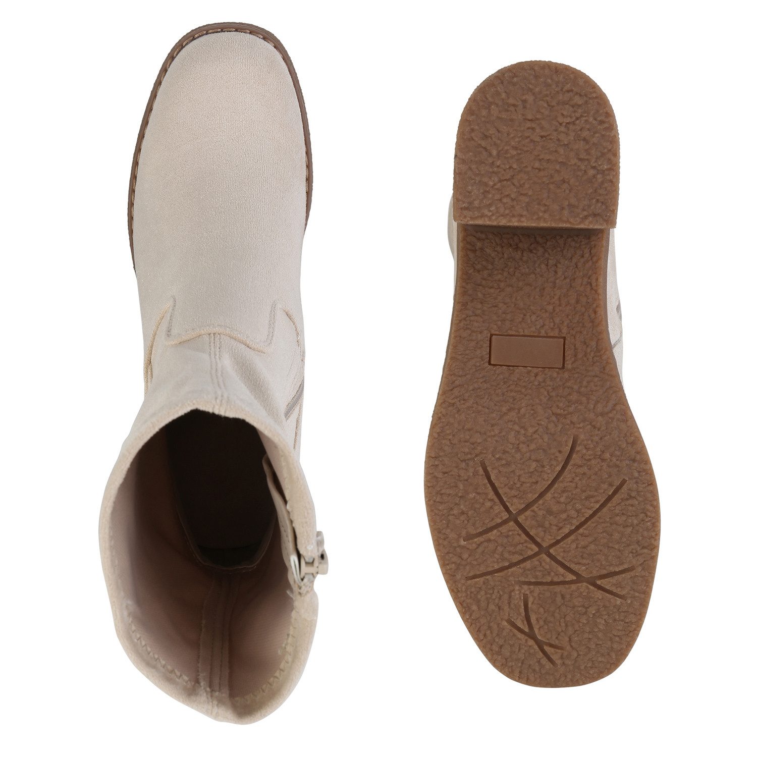 VAN HILL 841347 Stiefelette Damen Klassische Stiefeletten Holzoptikabsatz H günstig online kaufen