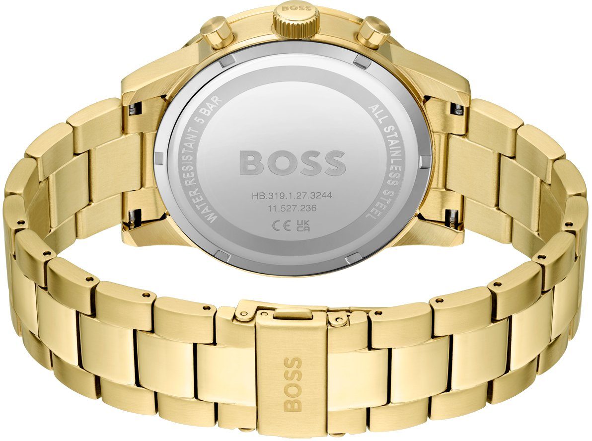 BOSS Chronograph ALLURE 1513923, Quarzuhr, Herrenuhr, Armbanduhr, Stoppfunktion, Edelstahlarmband