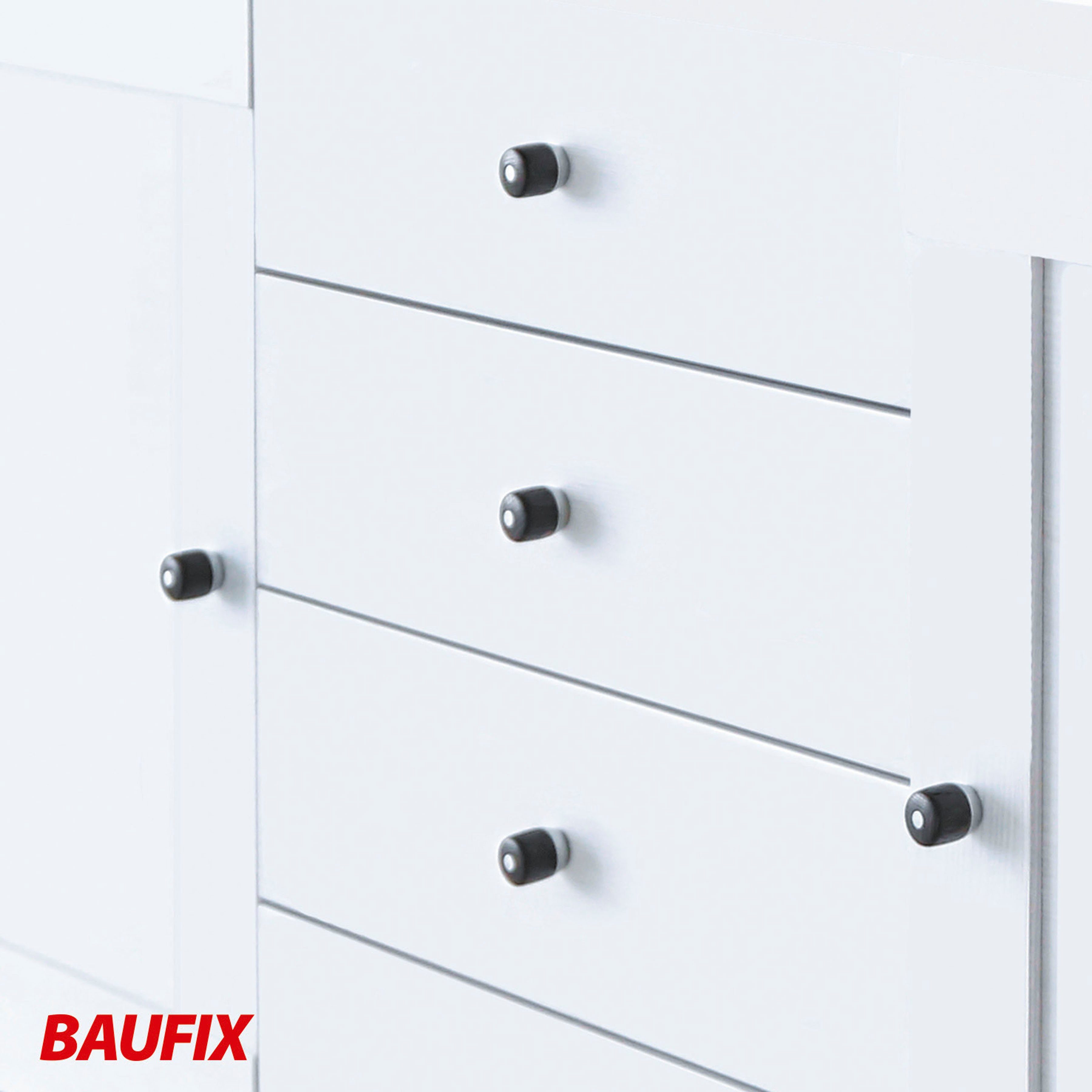 Baufix weiß Weißlack seidenmatt Weißlack, 1L erhöhte Witterungsbeständigkeit, vergilbungsbeständig, Express